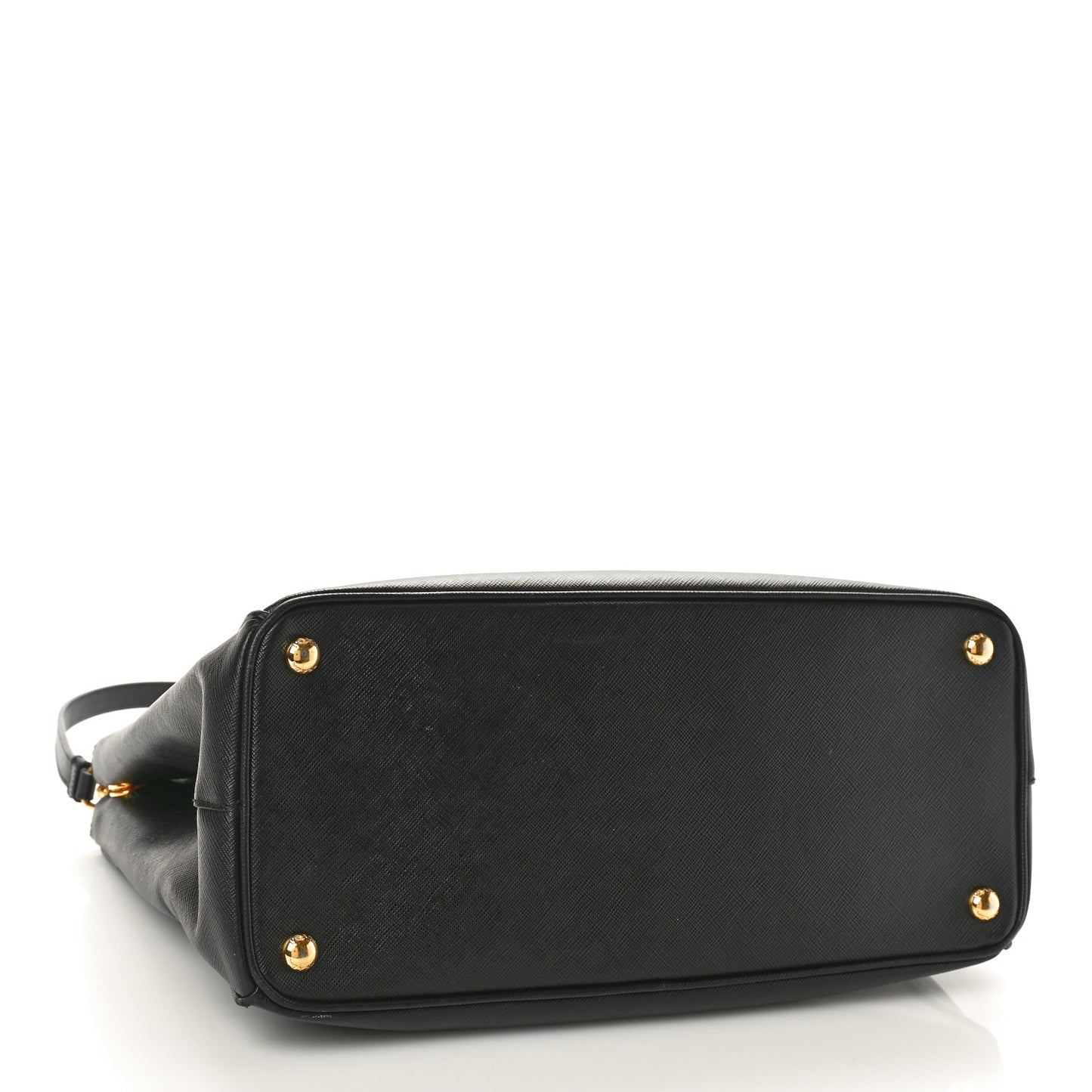 Saffiano Medium Galleria Double Zip Tote Black