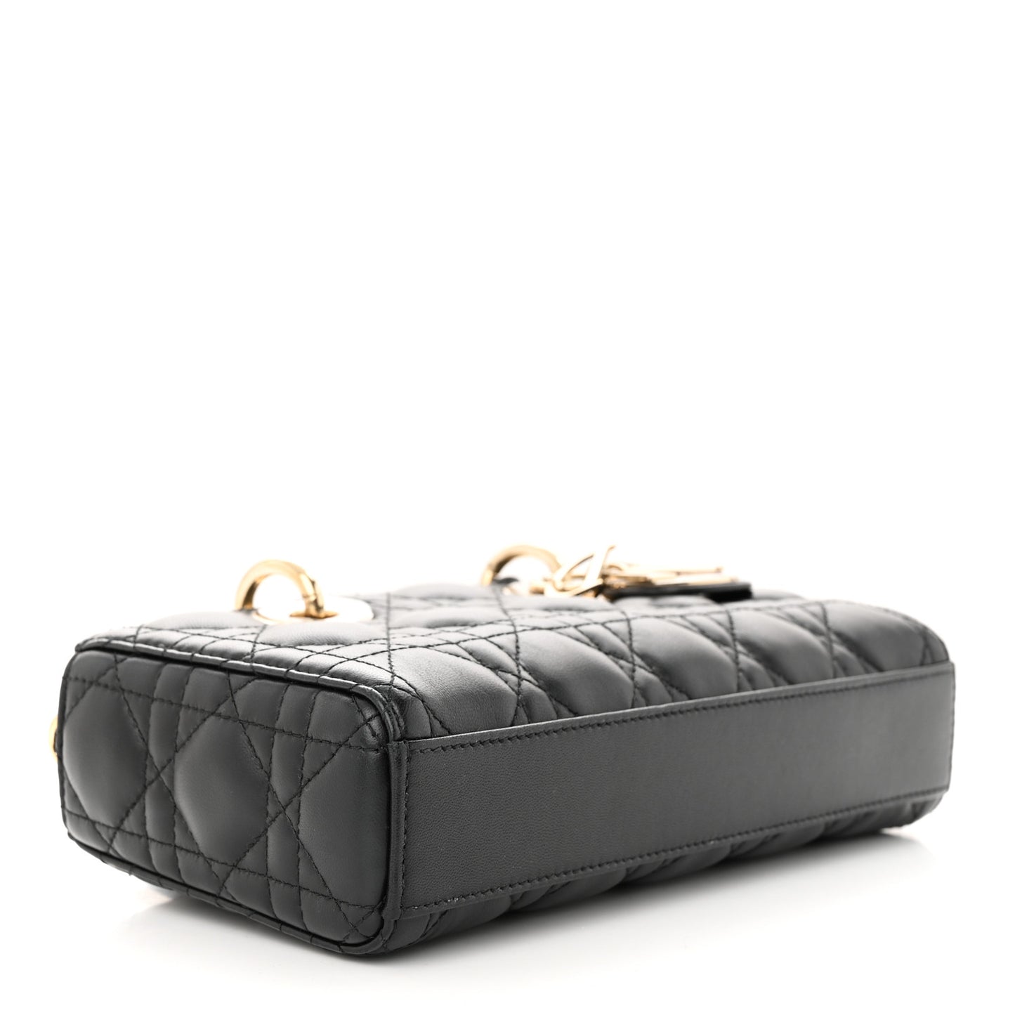 Lambskin Cannage Small Lady D-Joy Black