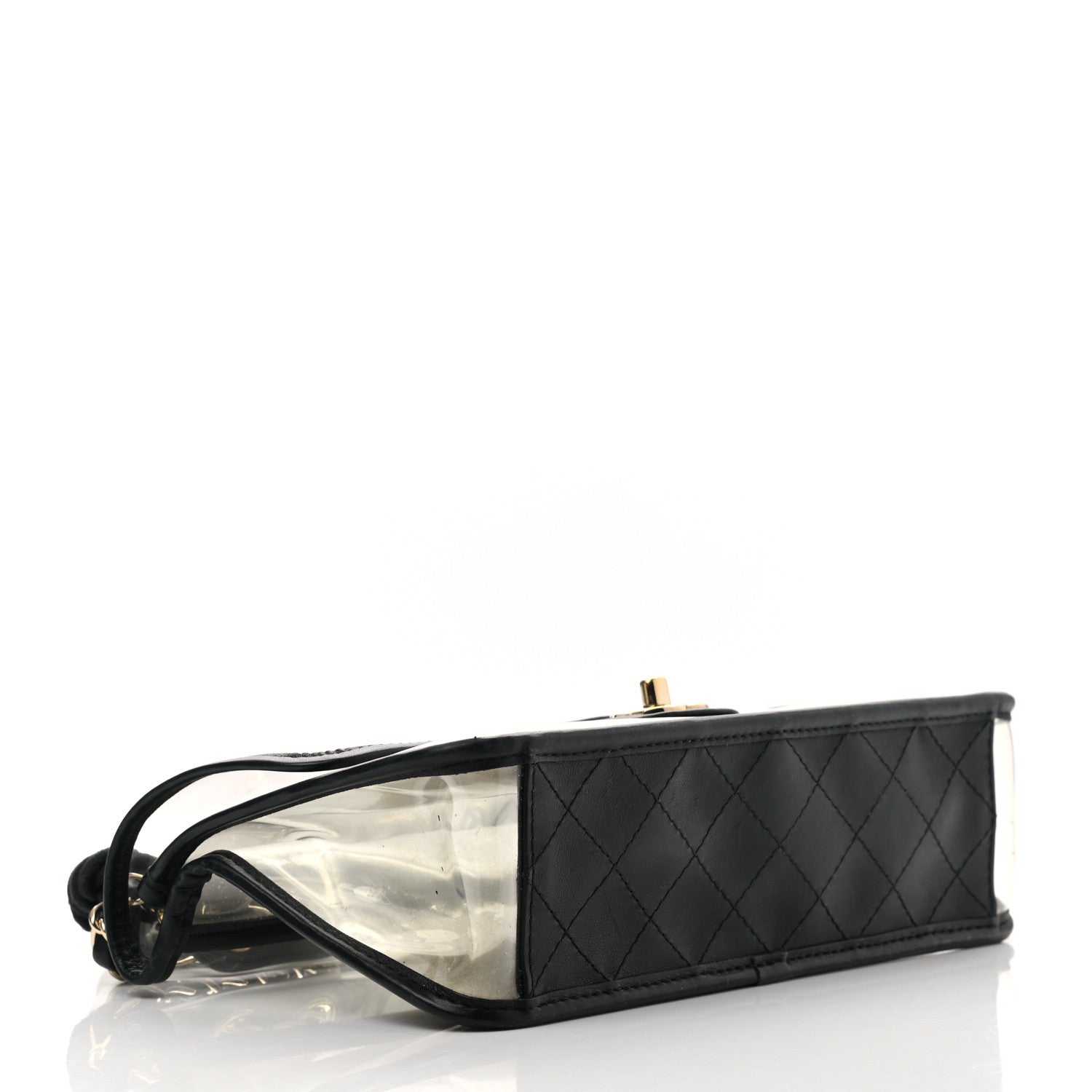 Chanel Lambskin PVC Sand By The Sea Flap With Pearl Strap Black 4 of 12