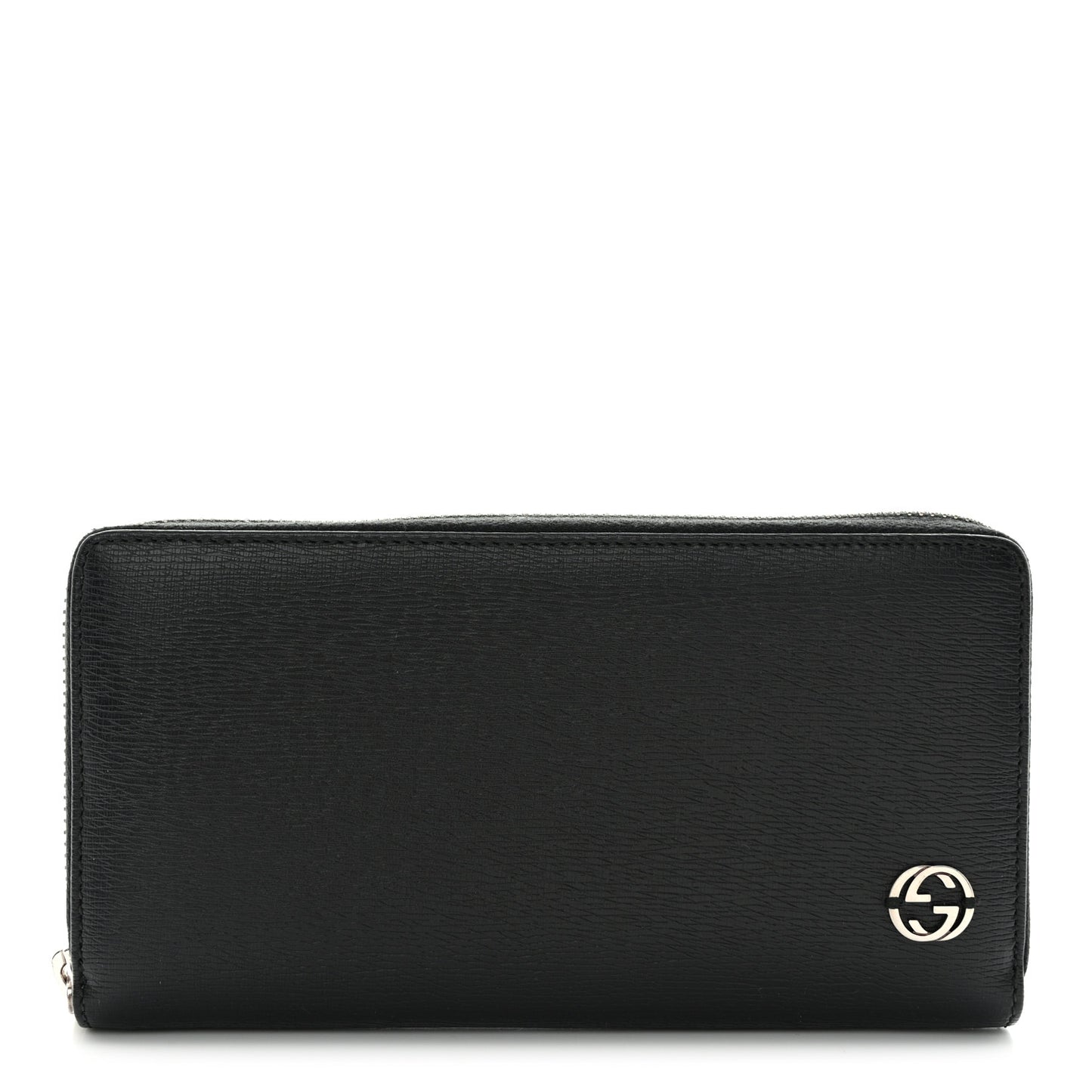 Calfskin GG Zip Around Wallet Black