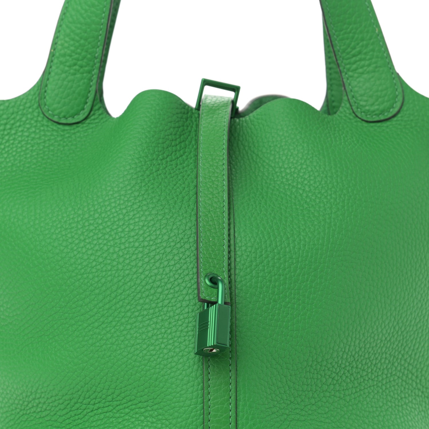 Hermes Taurillon Clemence Monochrome Picotin Lock 22 MM Bambou 8 of 11