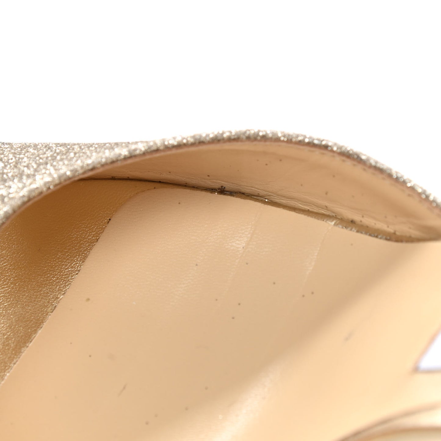 Glitter Ankle Strap Pumps 36 Gold