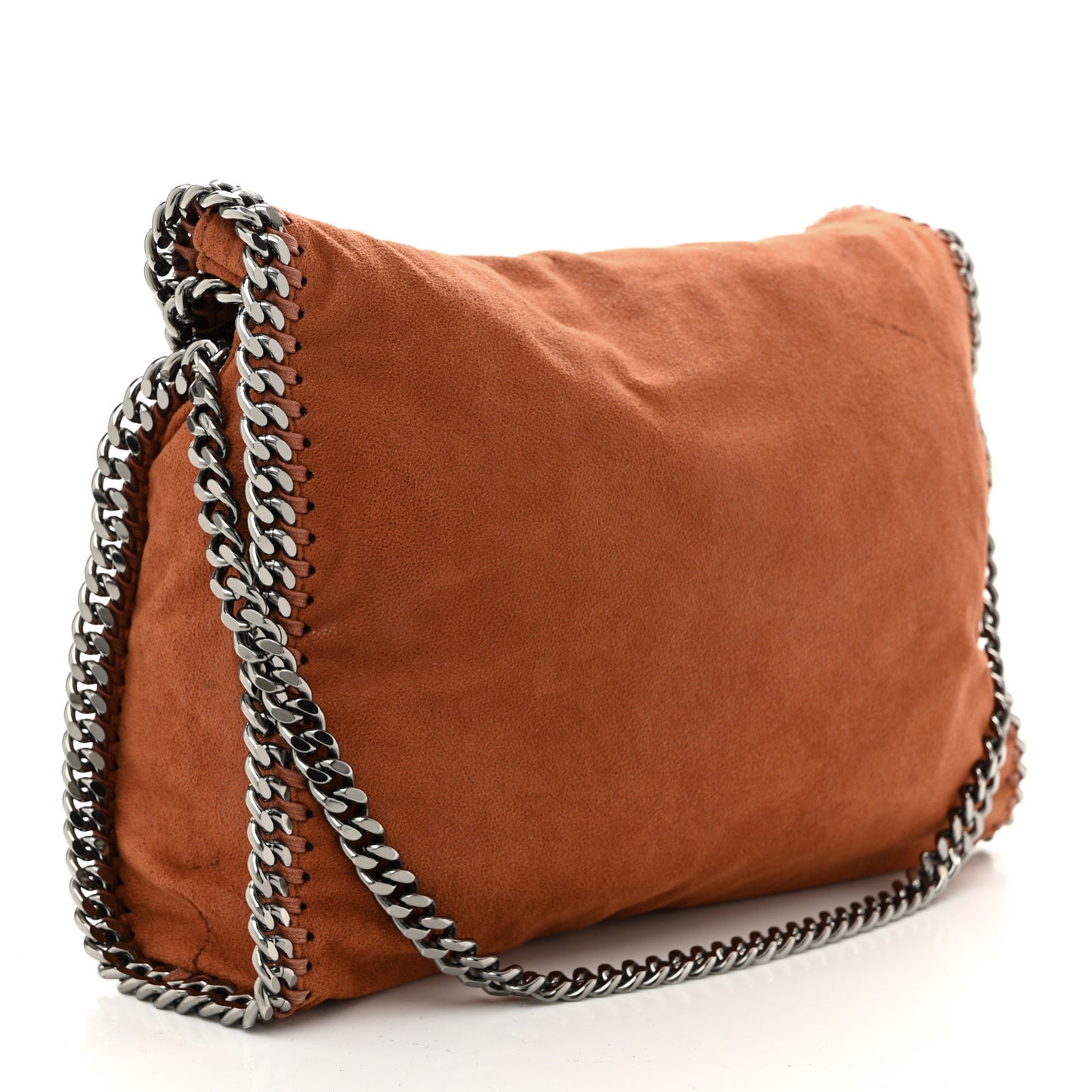 Shaggy Deer Falabella Fold Over Tote Brandy