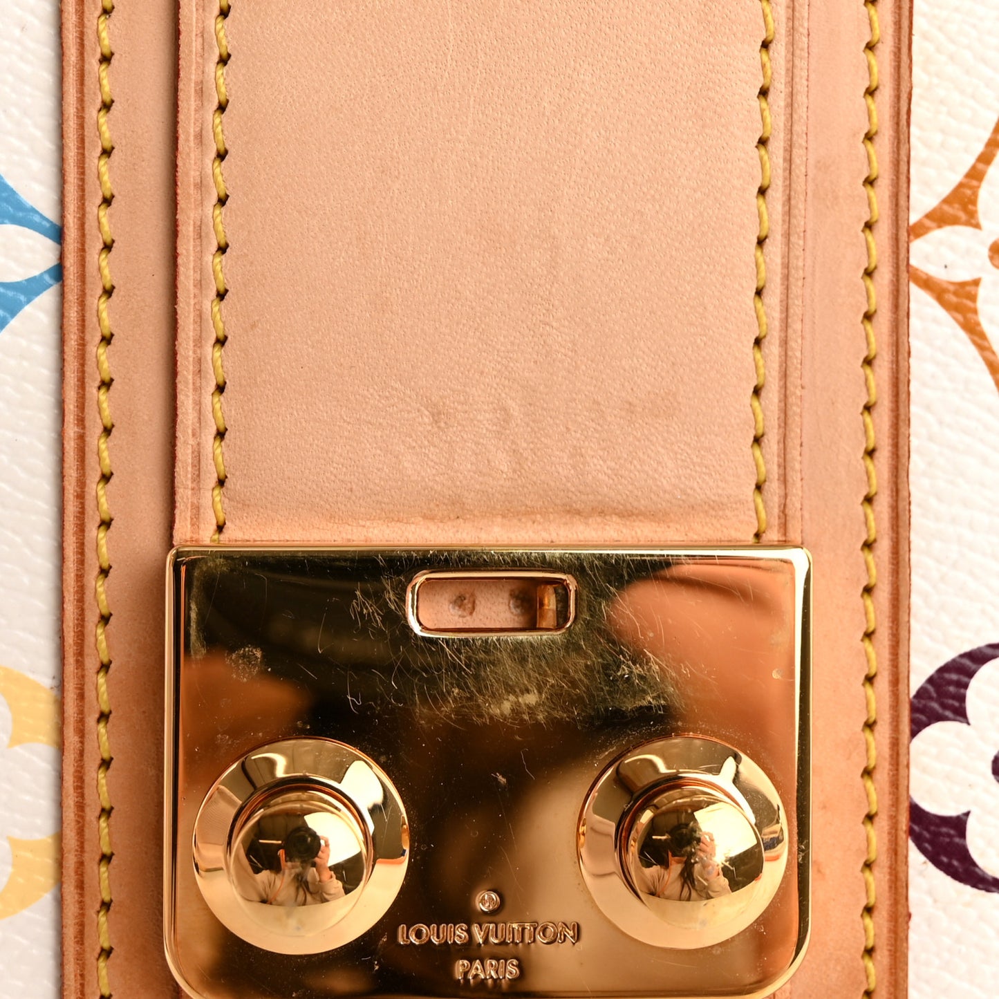 Monogram Multicolor Courtney Clutch White