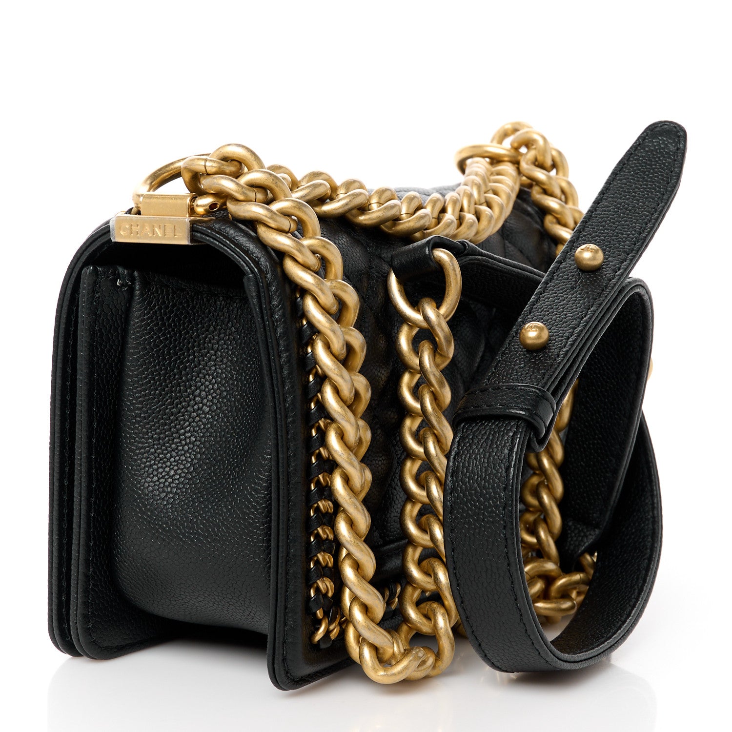 Chanel Caviar Quilted Small Chain Around Boy Flap Black 3 of 10