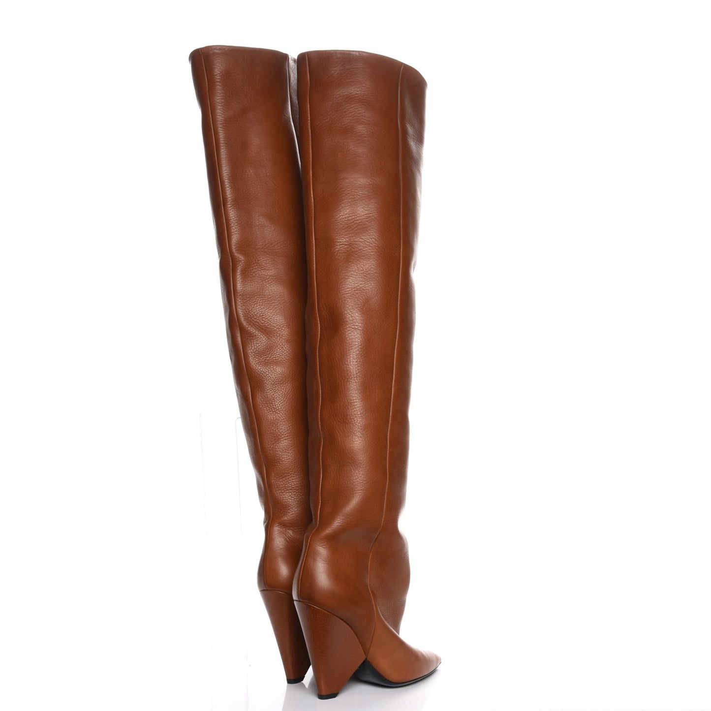 Calfskin Niki 85 Thigh High Boots 37.5 Brown