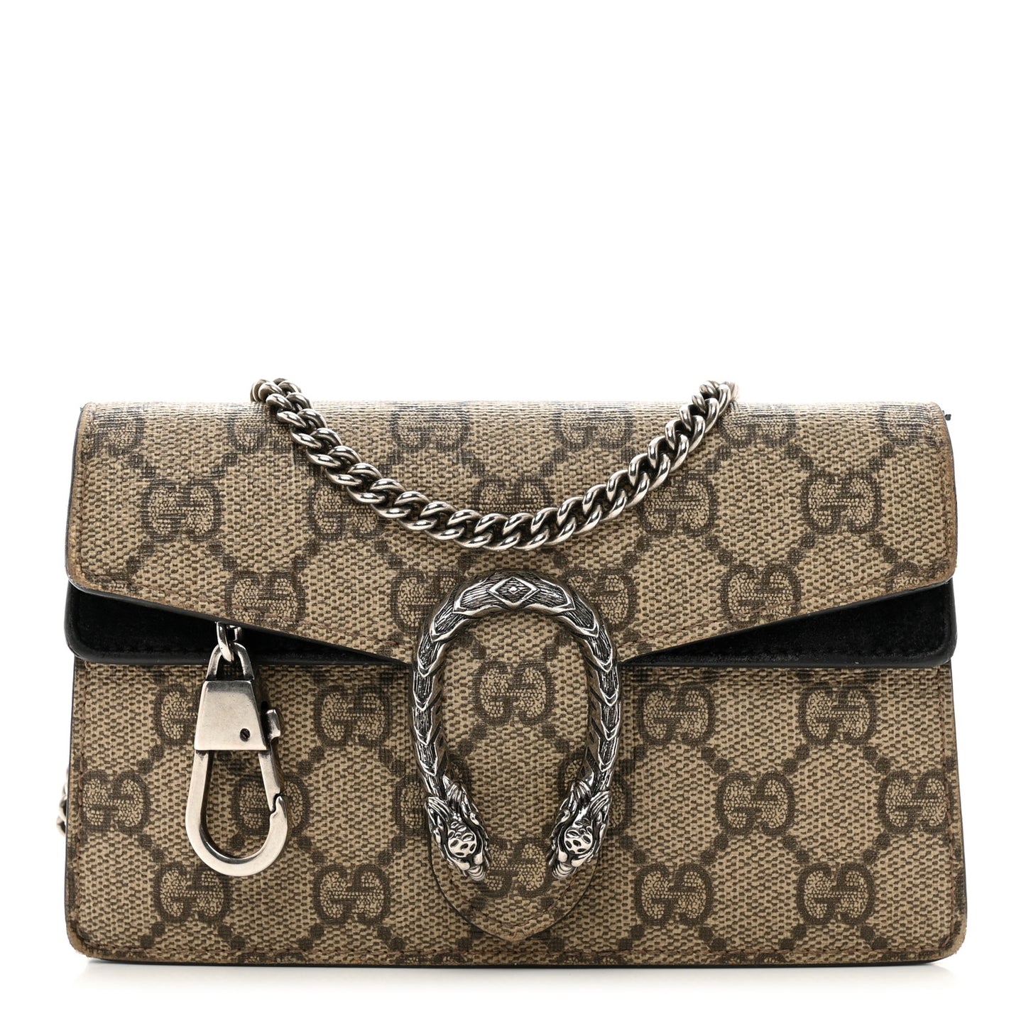 GG Supreme Monogram Super Mini Dionysus Shoulder Bag Black