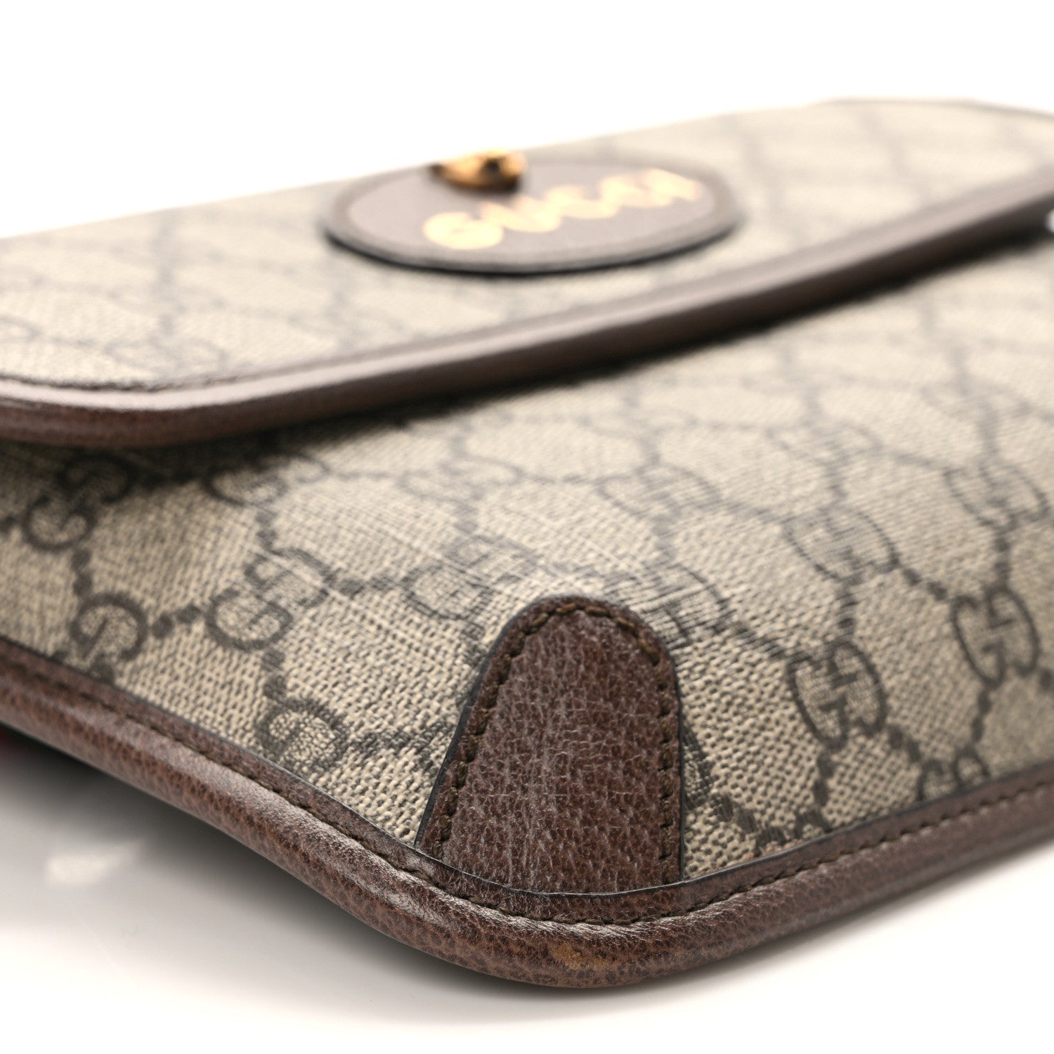 Gucci GG Supreme Monogram Neo Vintage Web Belt Bag Brown 8 of 9