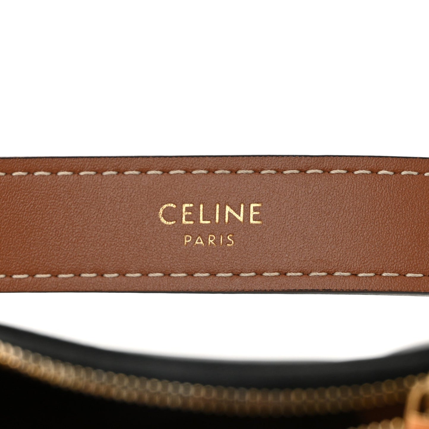 Triomphe Canvas Calfskin Ava Shoulder Bag Tan