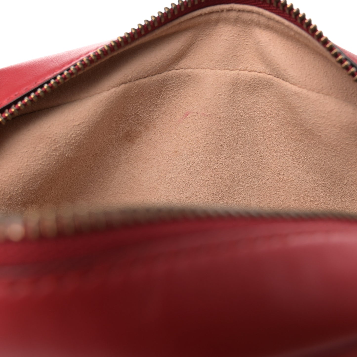 Calfskin Matelasse Mini GG Marmont Chain Shoulder Bag Hibiscus Red