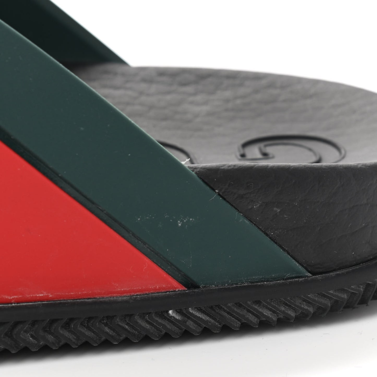 Rubber Web Mens Criss Cross Slide Sandals 7 Green Red