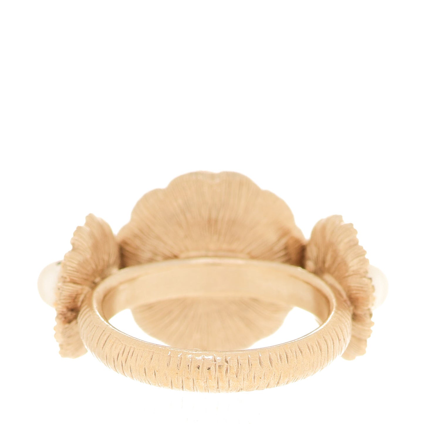 Pearl Camellia CC Ring 6.5 Light Gold