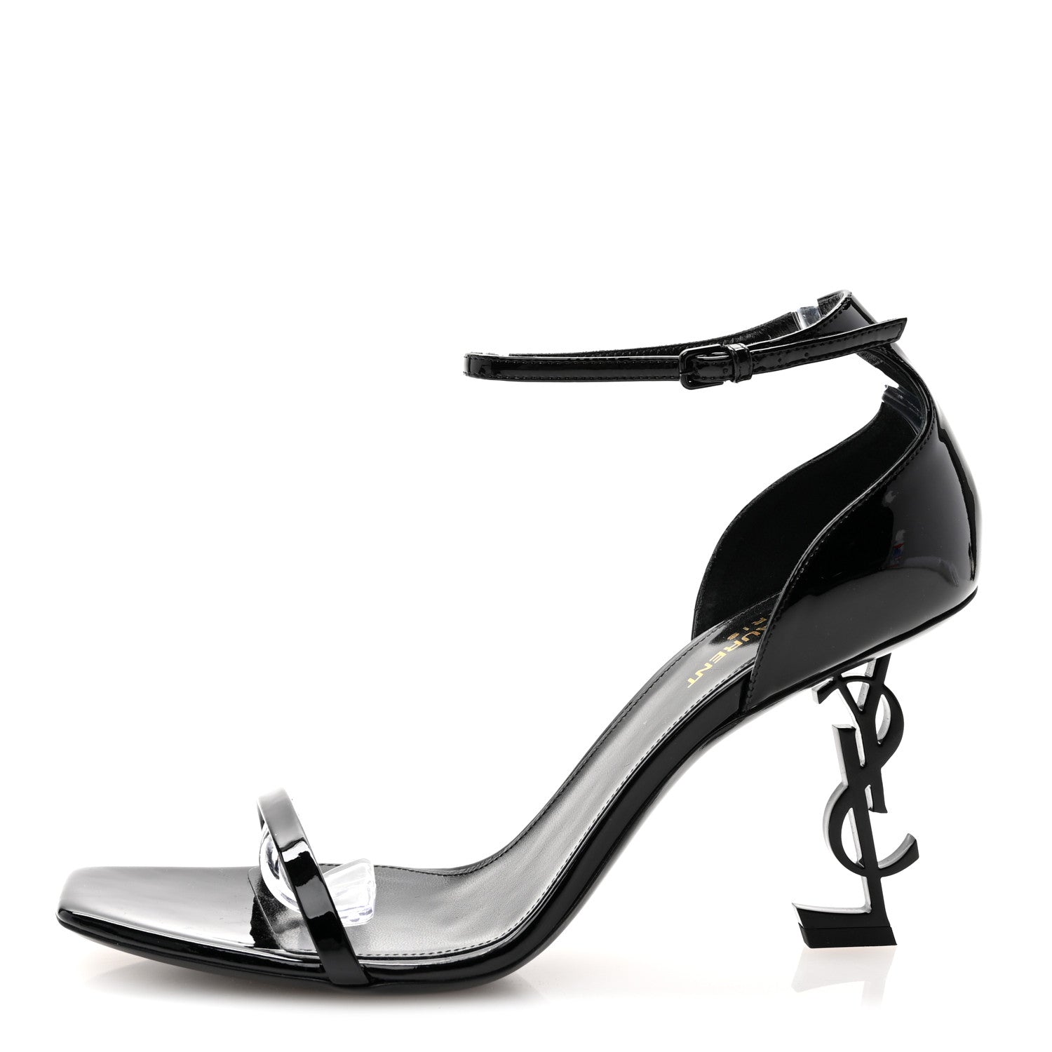 Saint Laurent Patent Calfskin Opyum 85 Sandals 41 Black 1 of 11