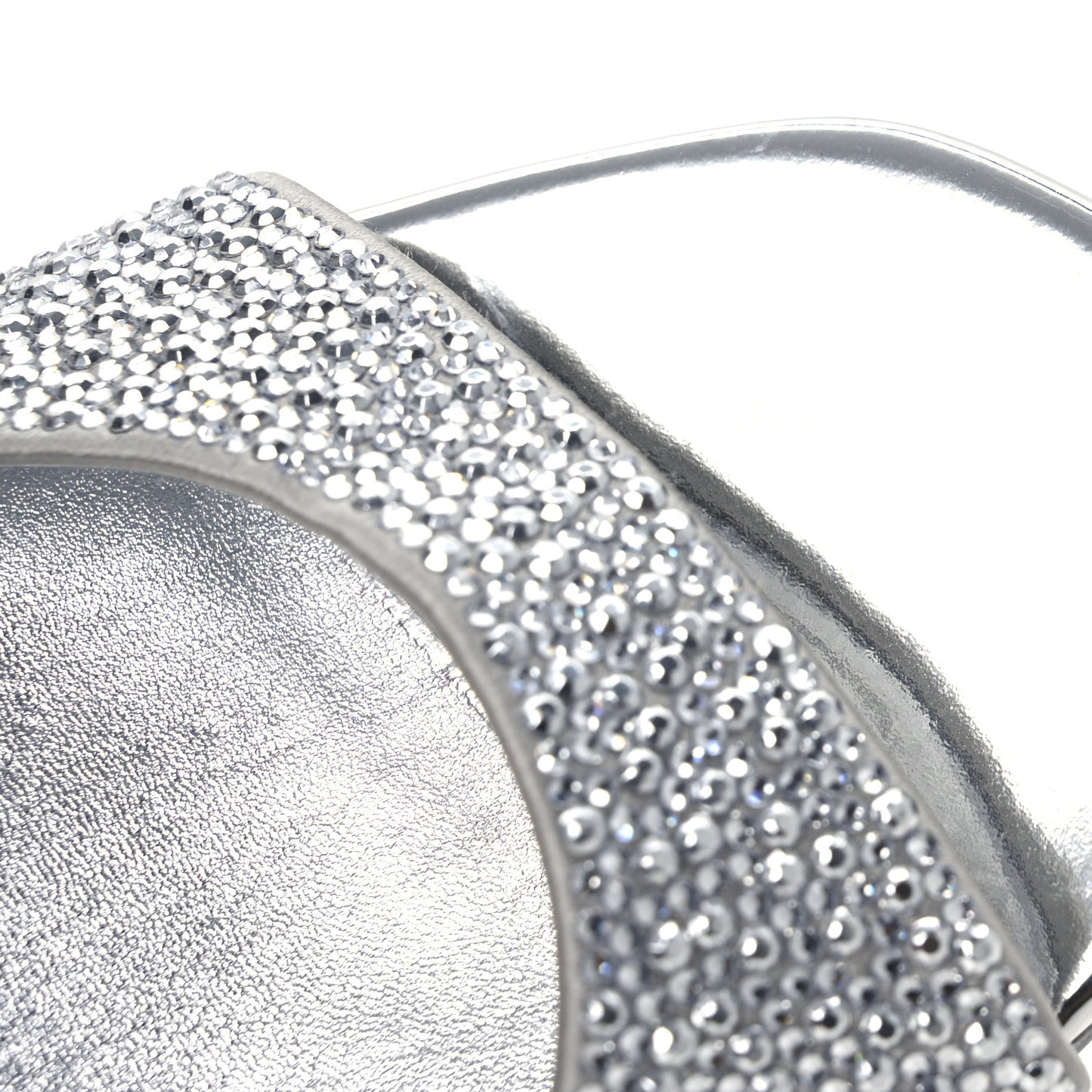 Crystal Embellished 90mm Sandals 38 Silver