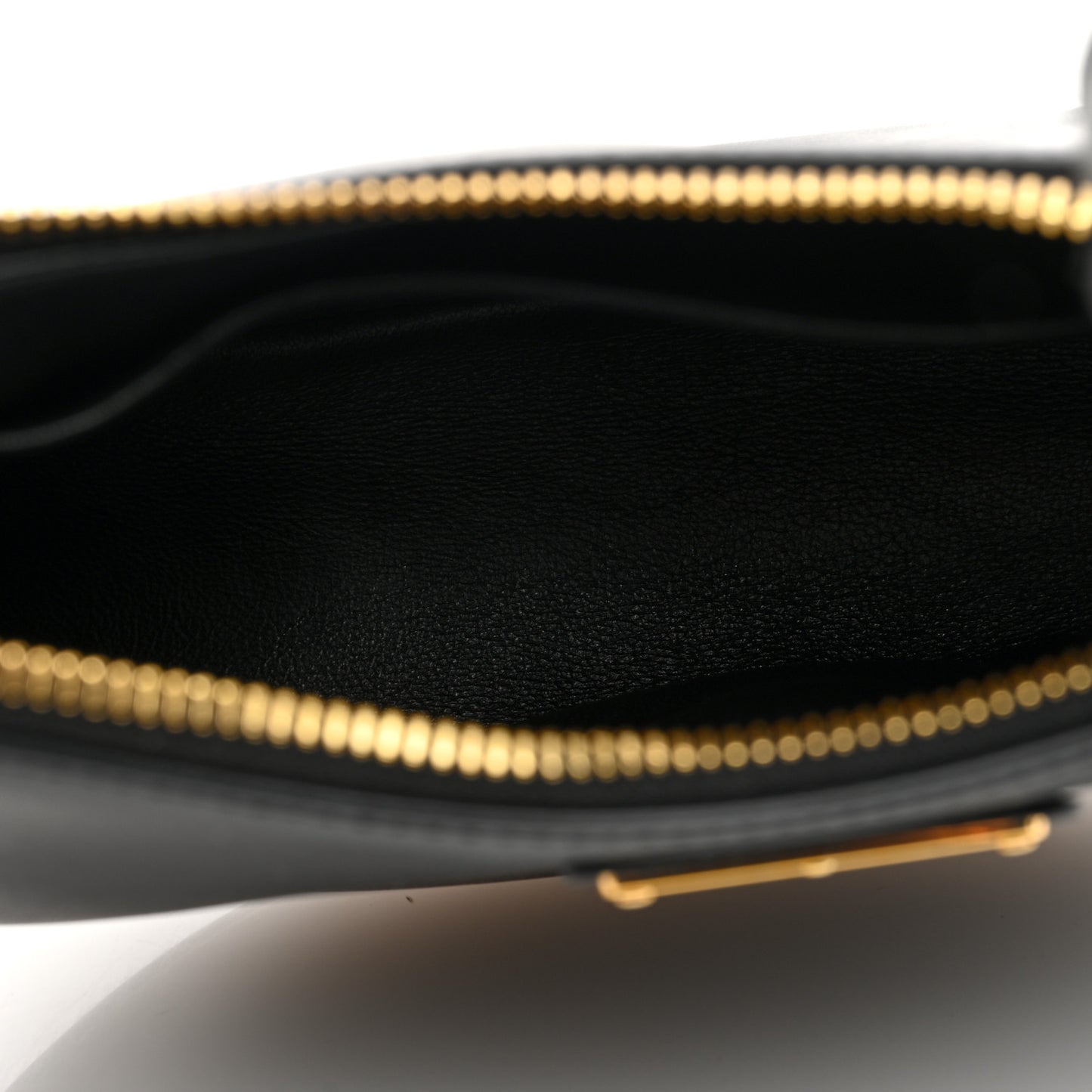 Soft Calfskin Arque Shoulder Bag Black