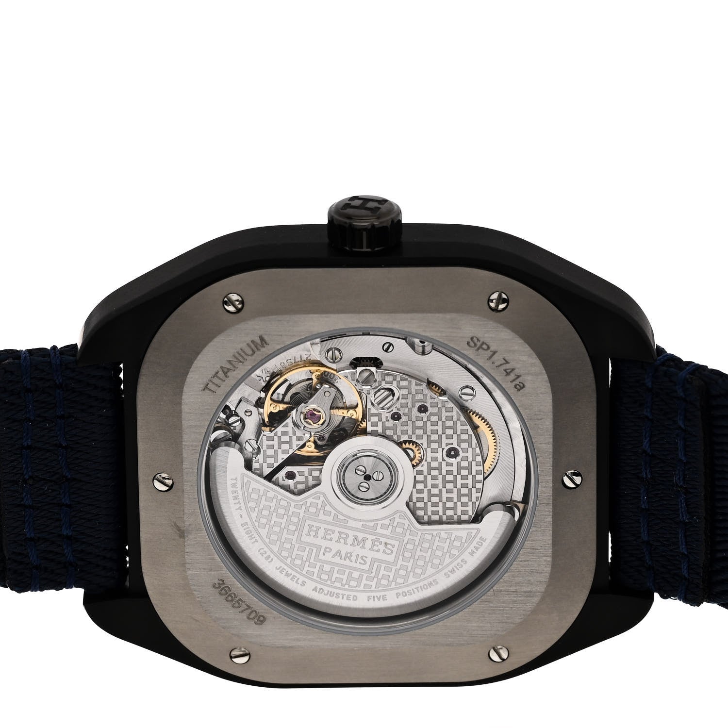 Hermes DLC Coated Titanium Nylon 39mm H08 Automatic Watch Bleu Abysse 4 of 5