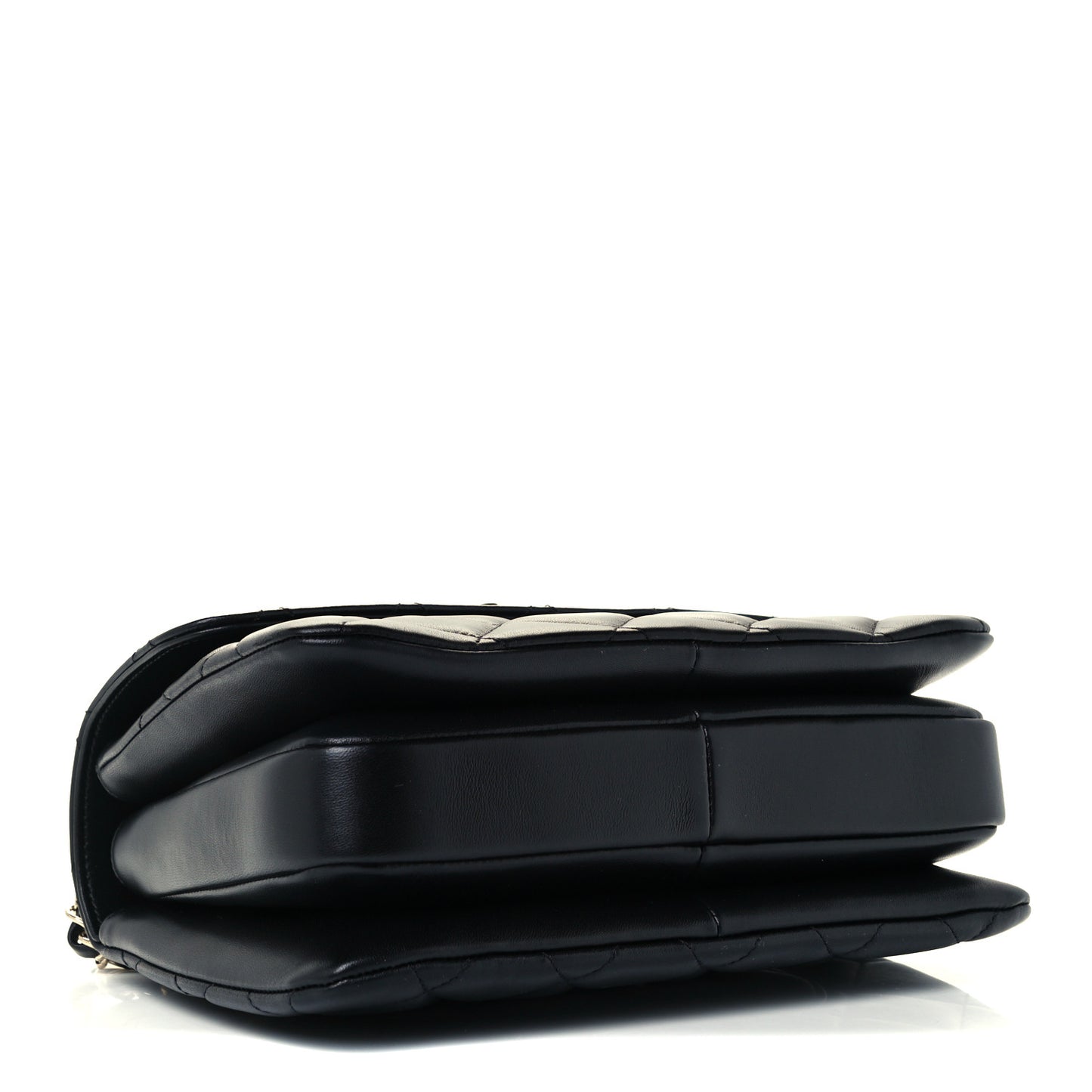 Lambskin Quilted Small Trendy CC Dual Handle Flap Bag Black