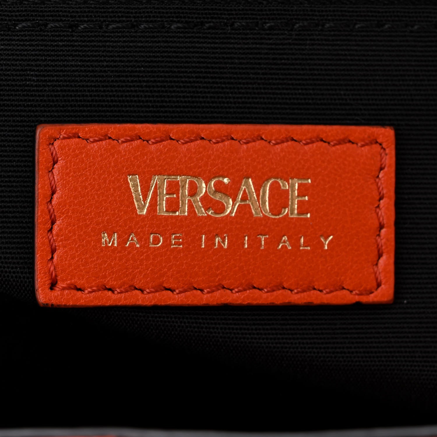 Versace Nappa Quilted Medusa Chain Shoulder Bag Dark Orange 6 of 9