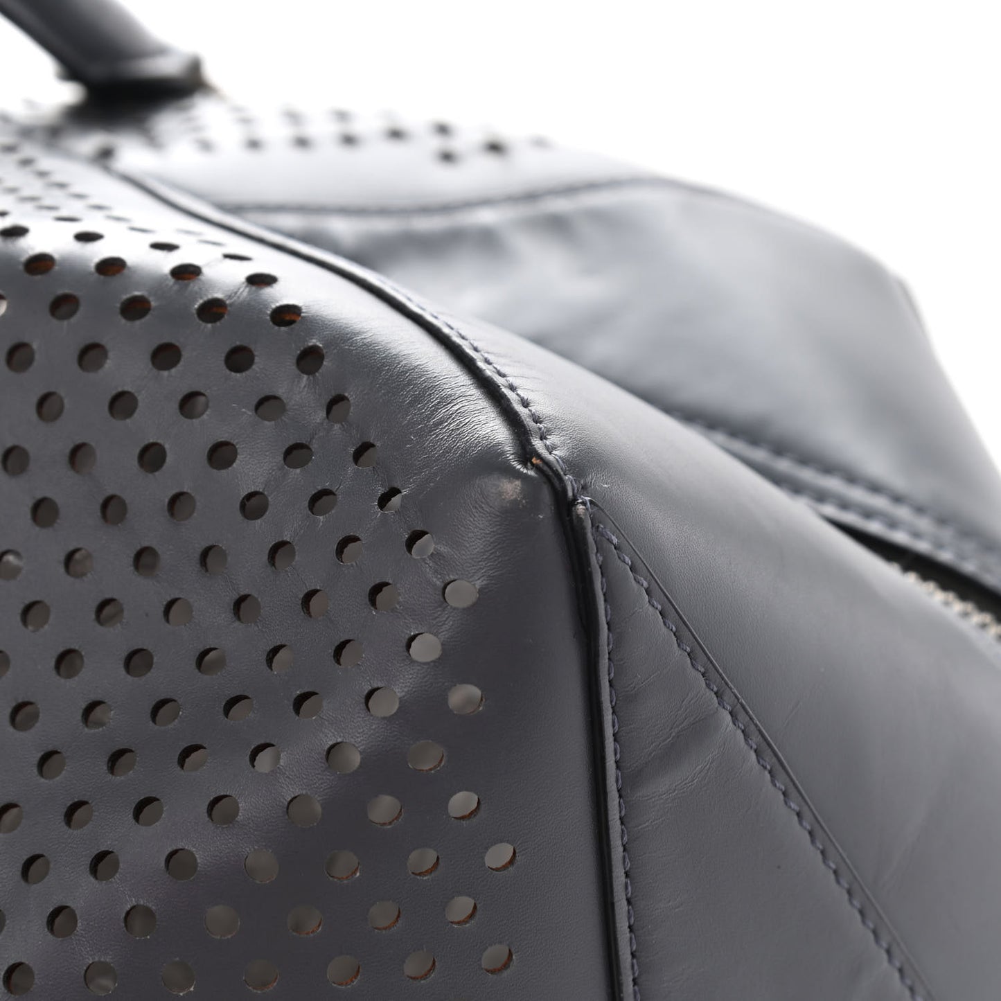 Calfskin Lux Laser Cut Tote Anthracite