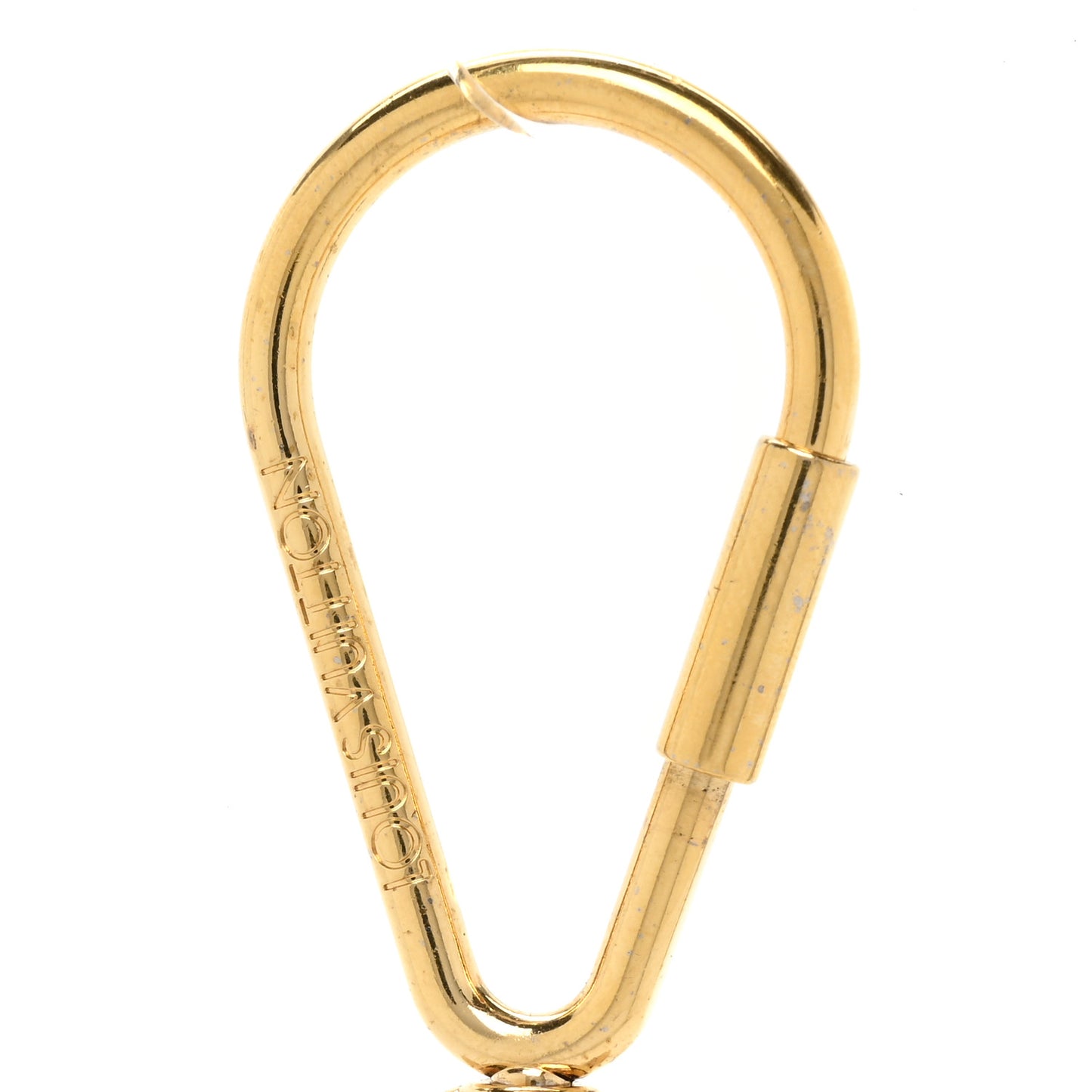 Damier Cubes Bag Charm Key Holder Gold