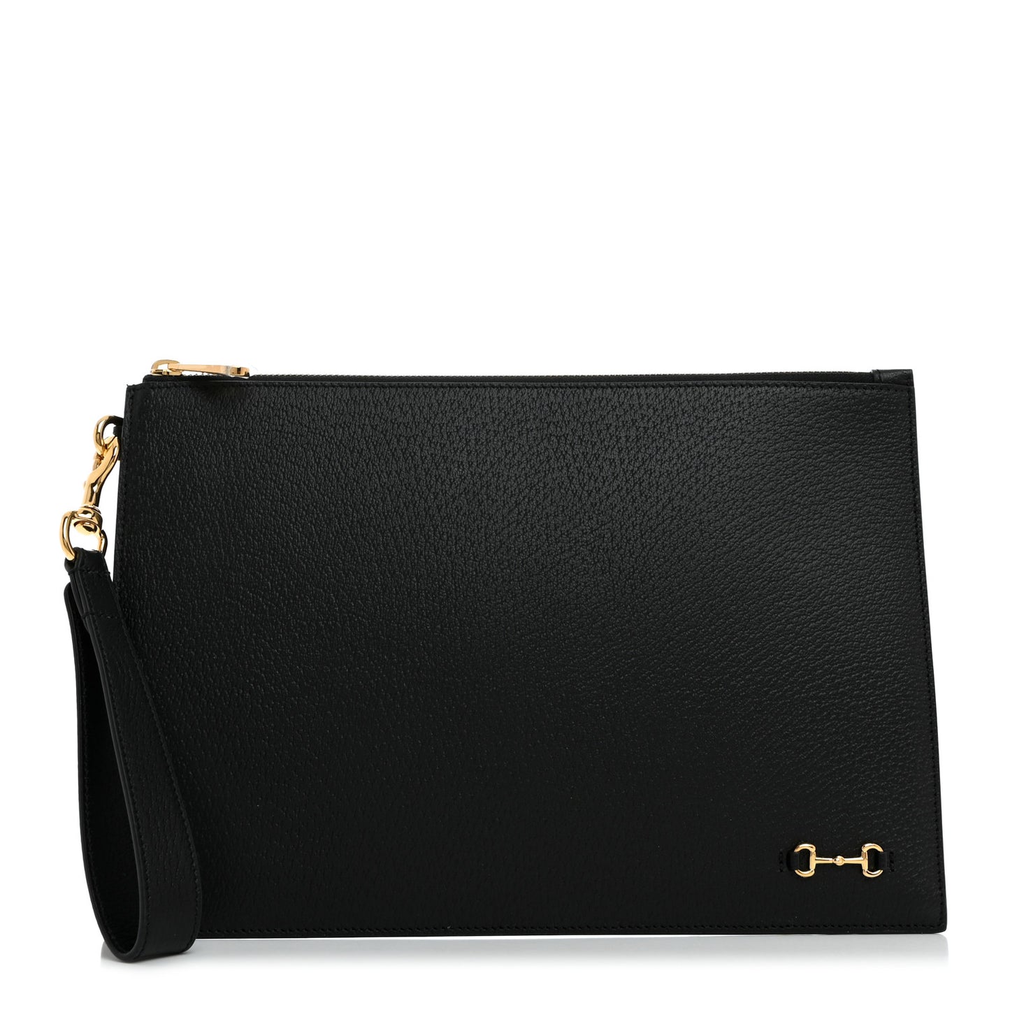 Calfskin Horsebit 1955 Wristlet Pouch Black