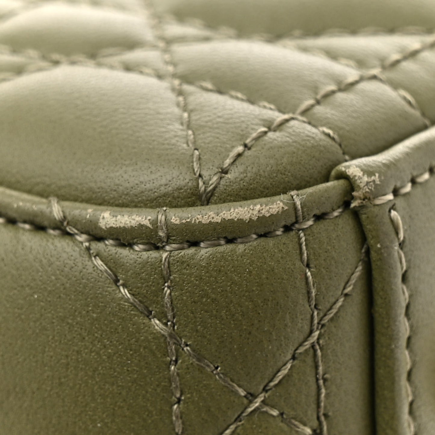 Lambskin Cannage Small My ABCDior Lady Dior Green