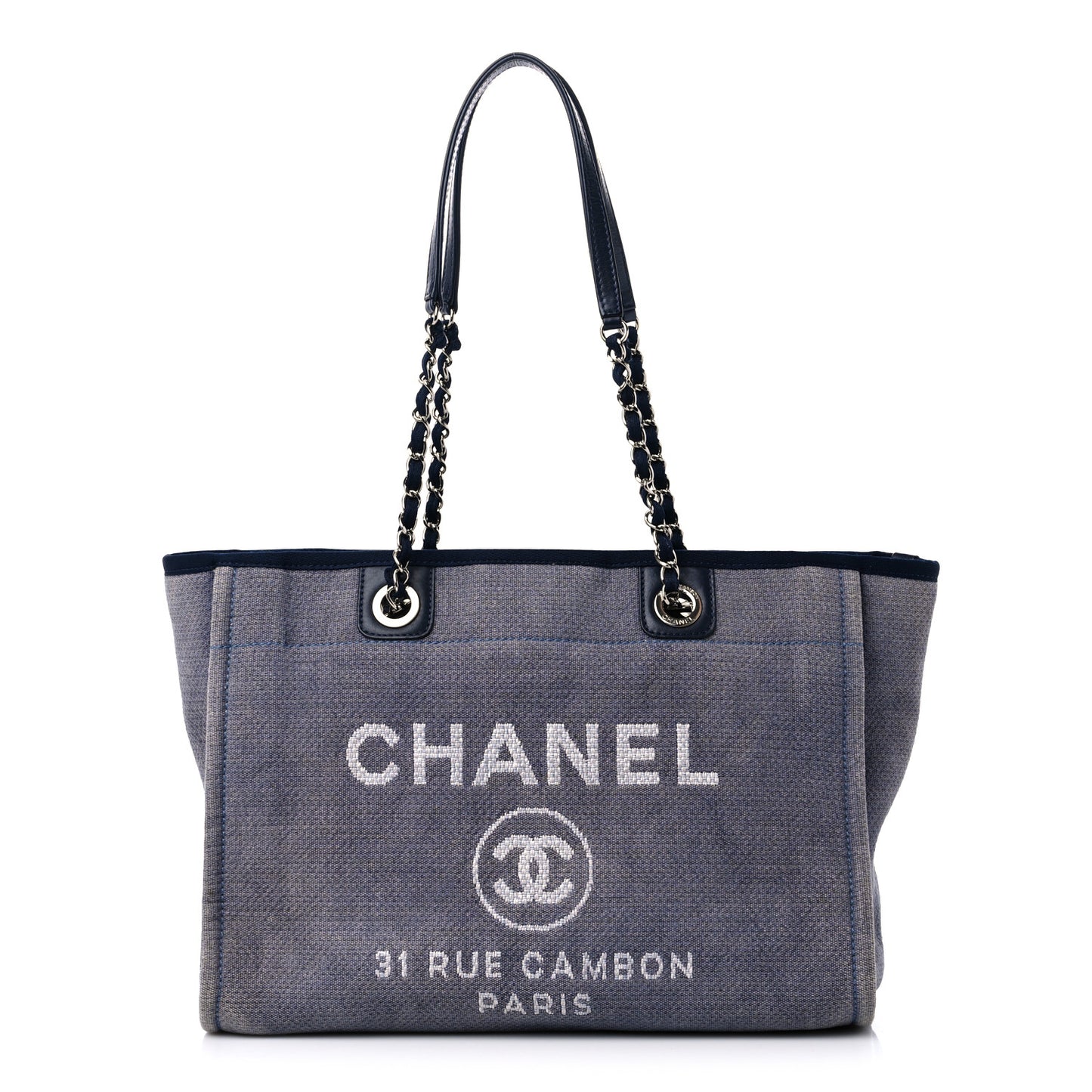 Canvas Small Deauville Tote Blue