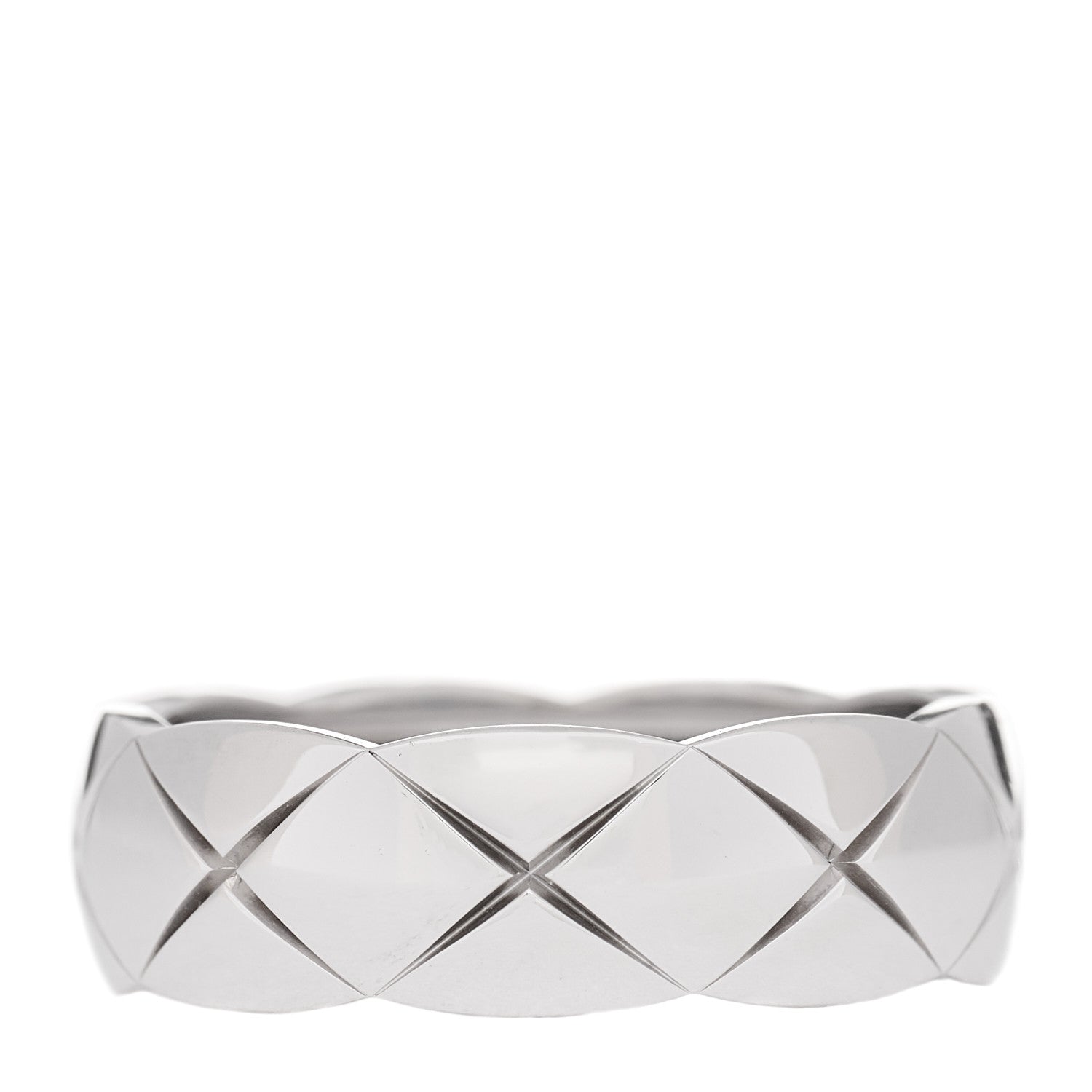 Chanel 18K White Gold Small Coco Crush Ring 59 8.75 1 of 5