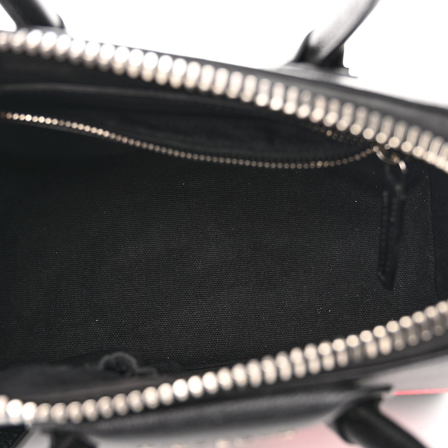 Sugar Goatskin Striped Mini Antigona Black