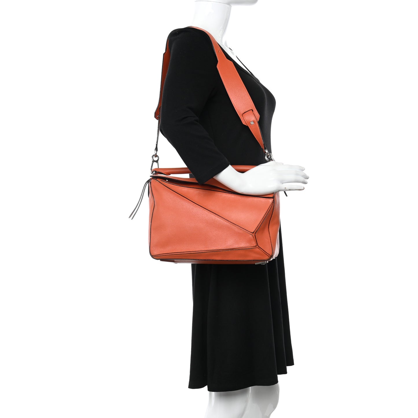 Calfskin Medium Puzzle Bag Orange