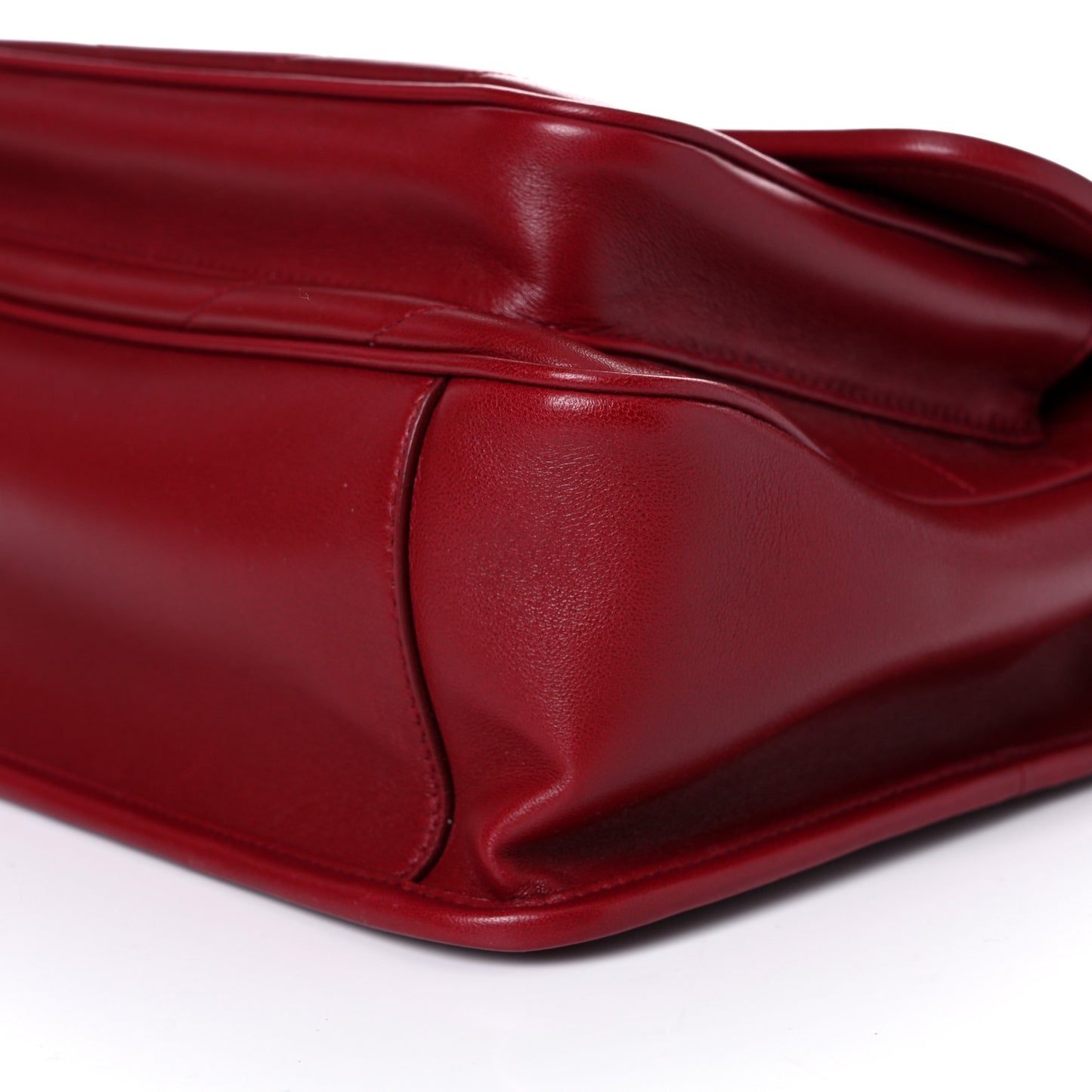 Lambskin Matelasse Monogram Medium Niki Chain Satchel Red