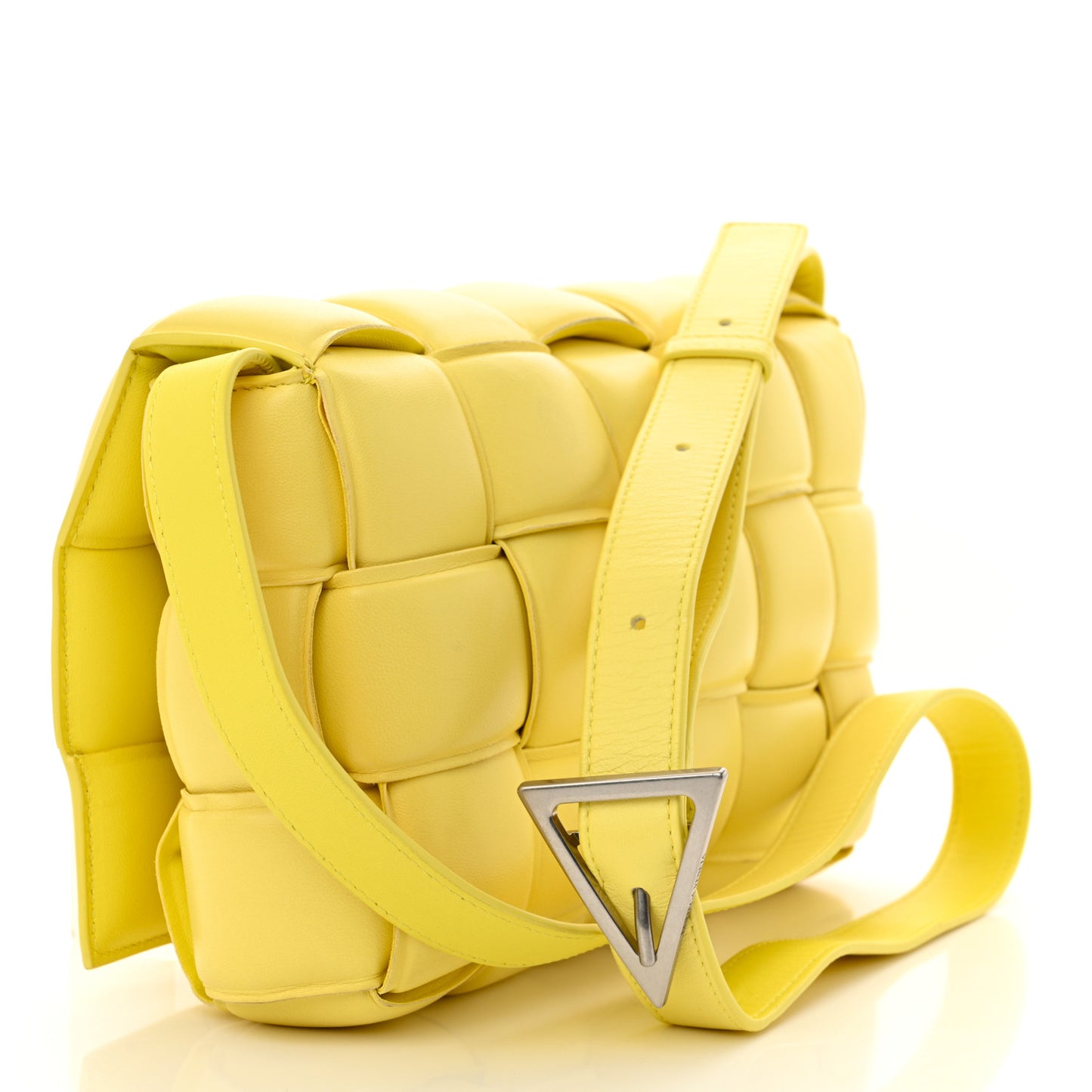 Nappa Maxi Intreccio Padded Cassette Crossbody Bag Sherbert