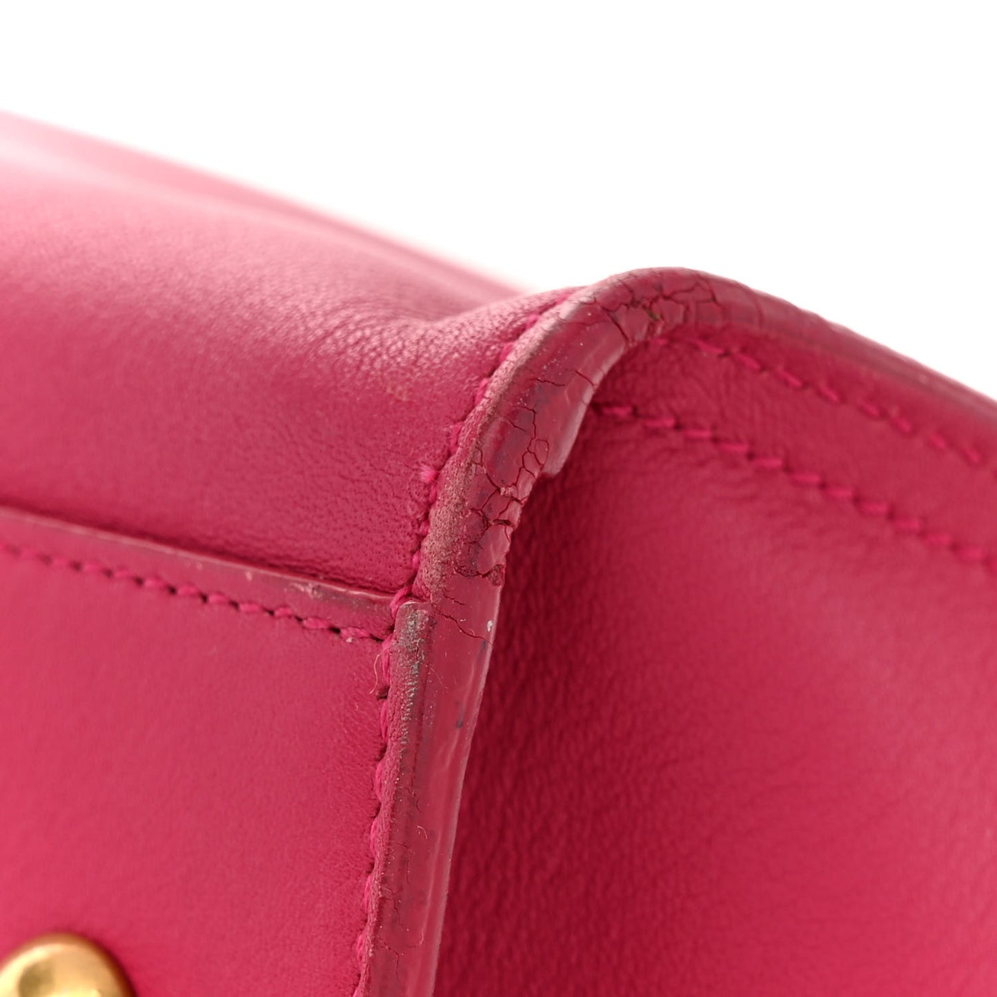 Calfskin Small Classic Y Cabas Fuchsia