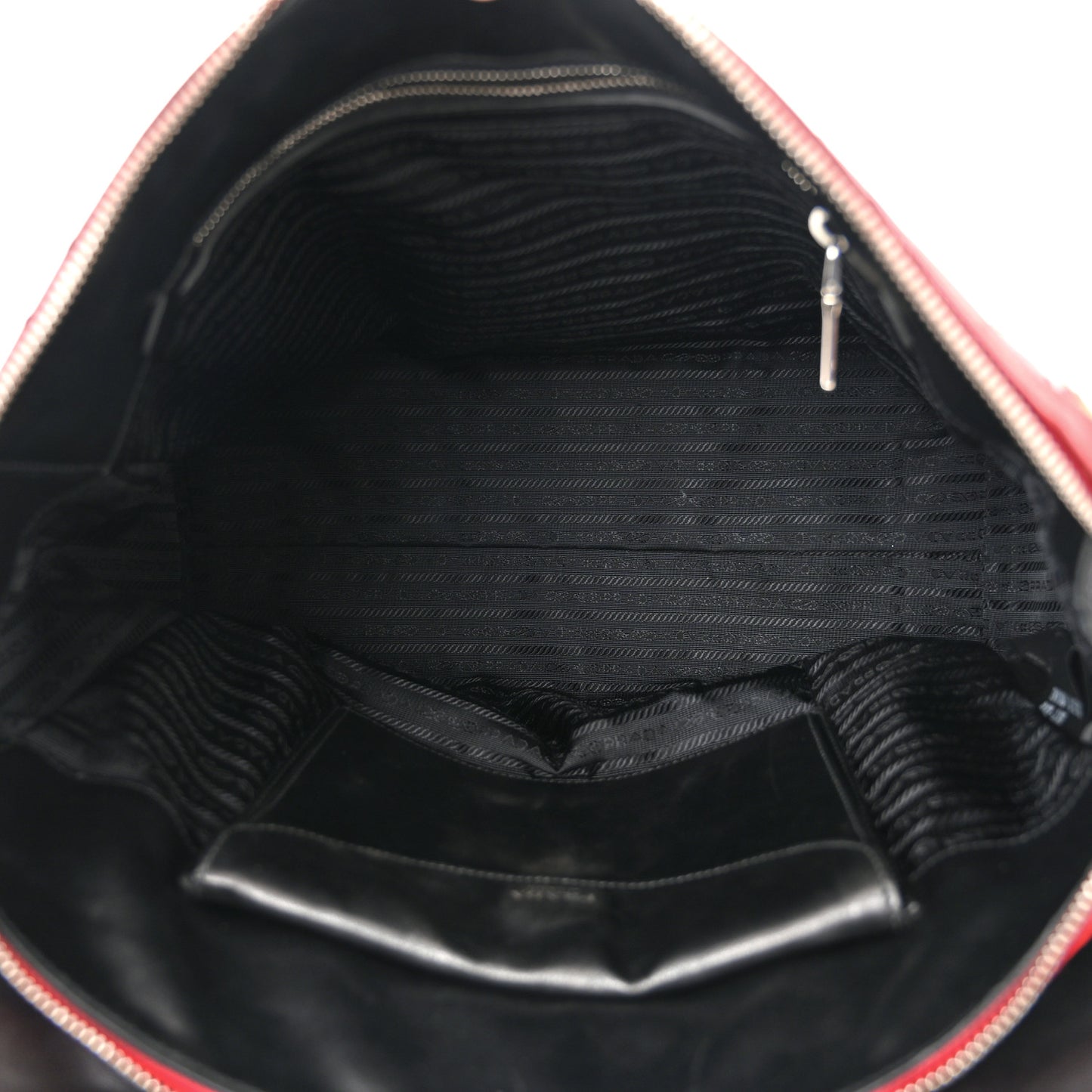 Tessuto Cavallino Ostrich Leopard Print Tote Black Miele Rosso