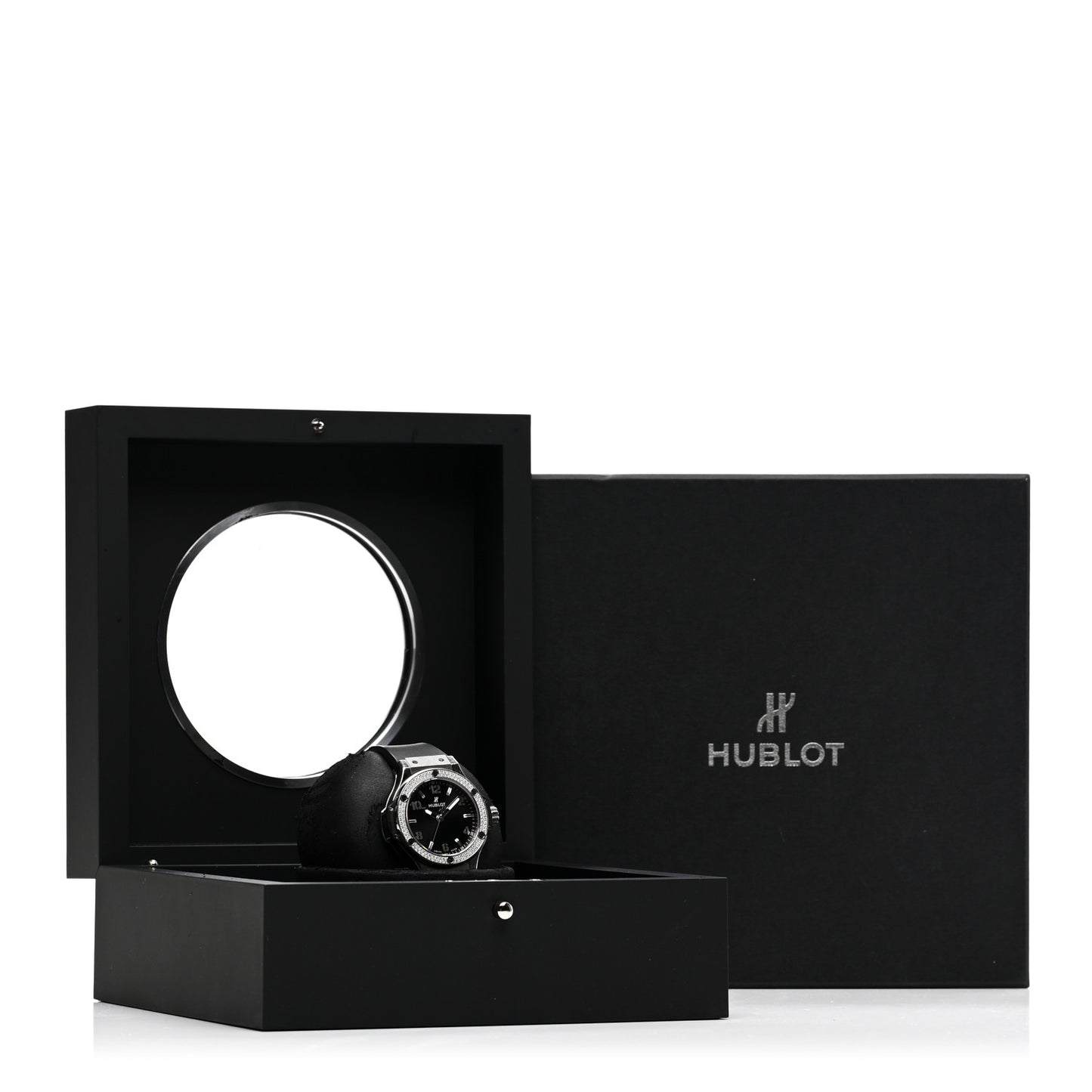 Stainless Steel Rubber Diamond Pave Bezel 38mm Big Bang Quartz Watch Black 361.SX.1270.RX.1104