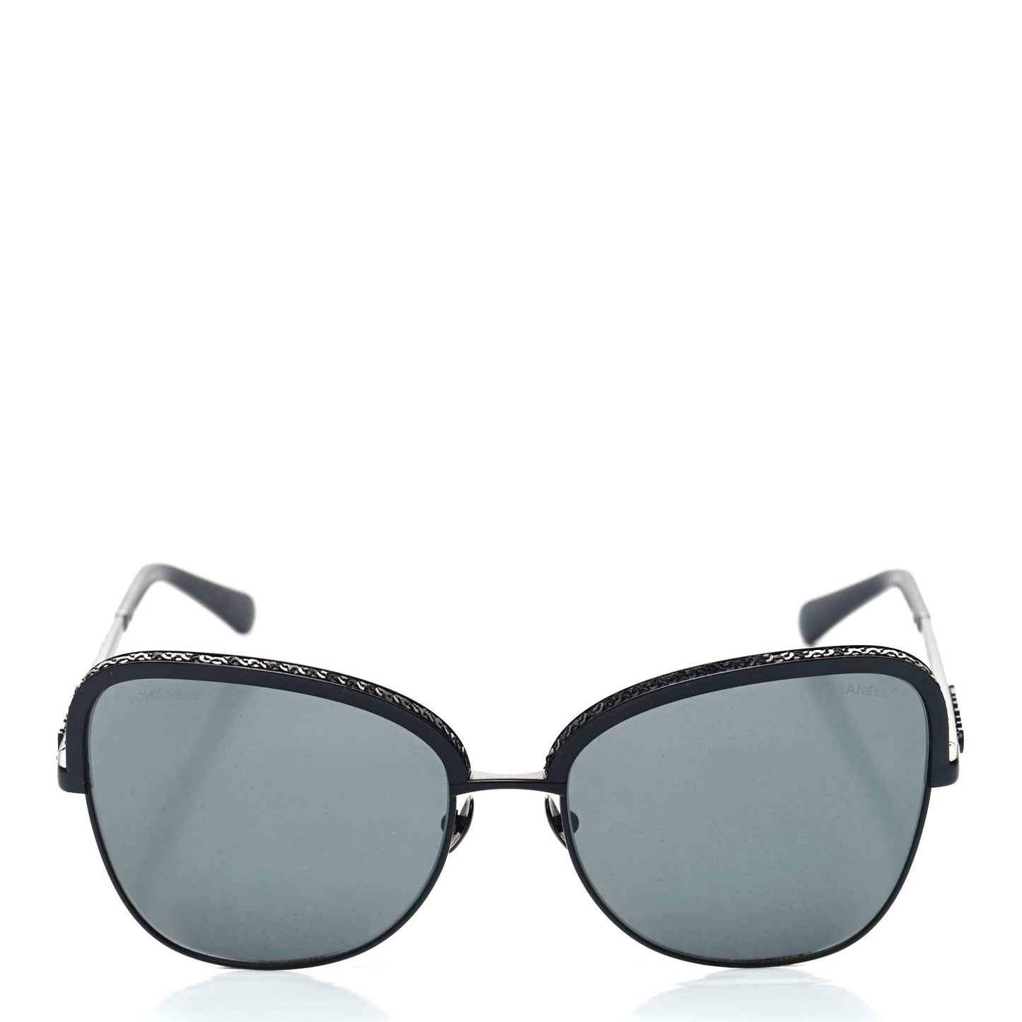 Square Frame Sequin Sunglasses 4270 Black