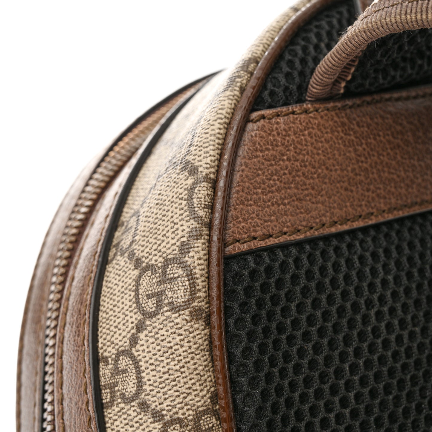 GG Supreme Monogram Calfskin Web Small Ophidia Day Backpack Beige Ebony New Acero