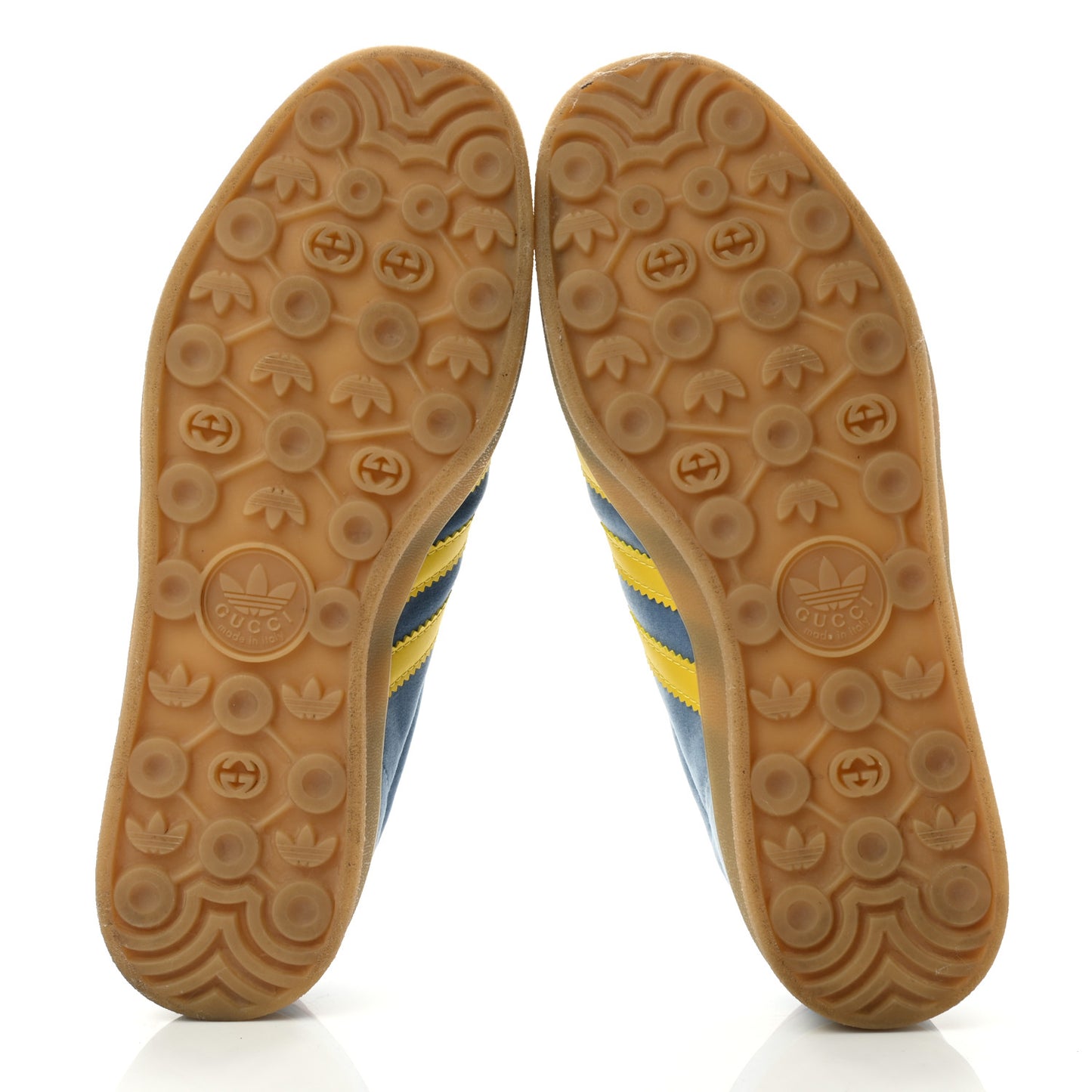 X ADIDAS Softy Velvet Suede Madeira Demetra Mens Gazelle Sneakers 9 Ice Blue Velvet Blue Smile Yellow