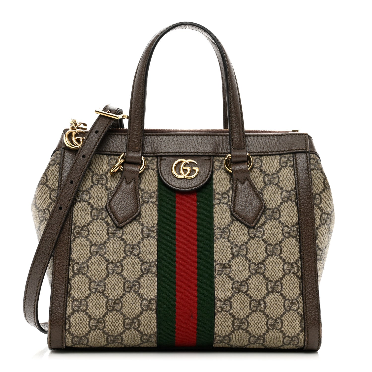 Gucci GG Supreme Monogram Small Ophidia Tote Bag Brown 1 of 11