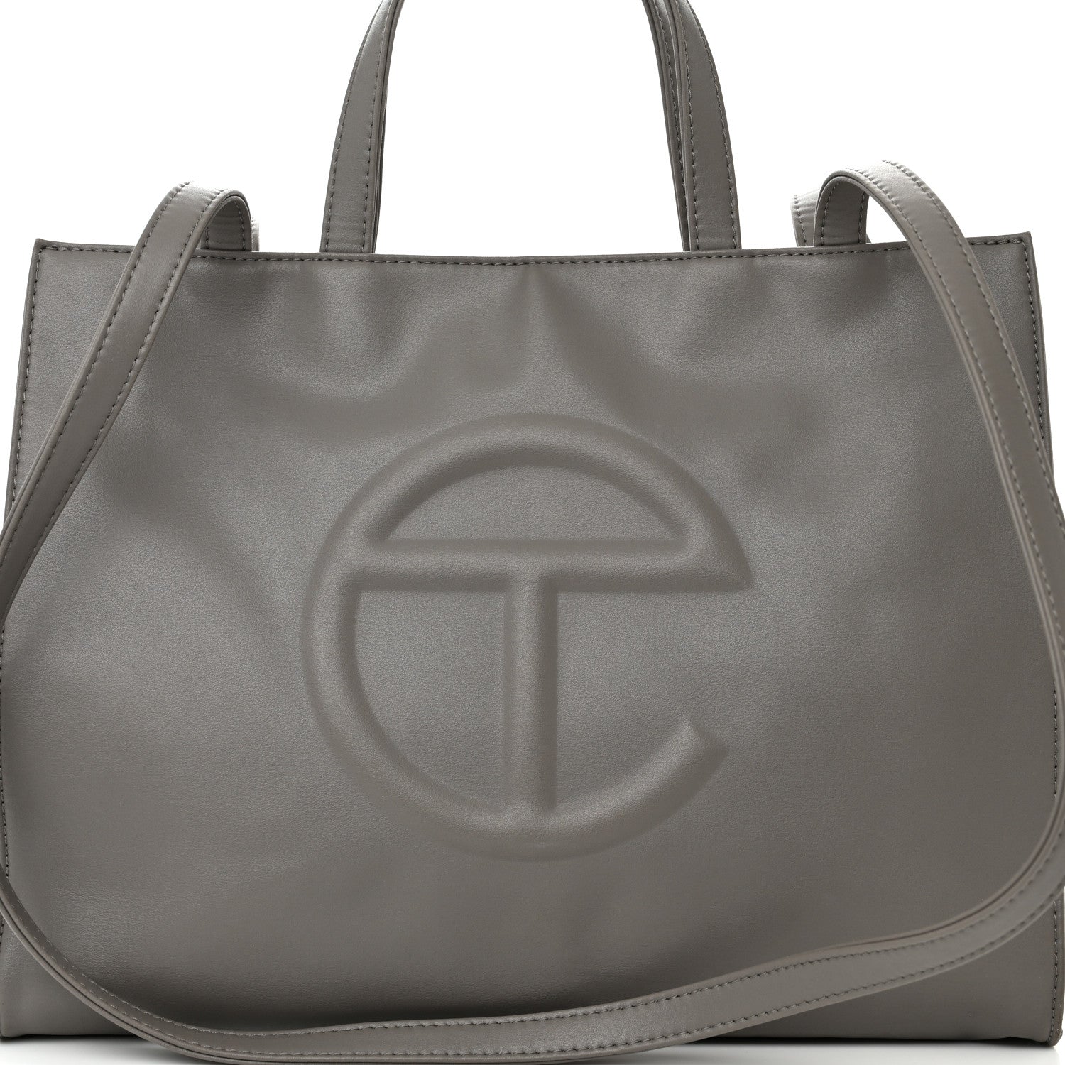 Telfar Vegan Leather Medium Shopping Bag Grey 8 of 12