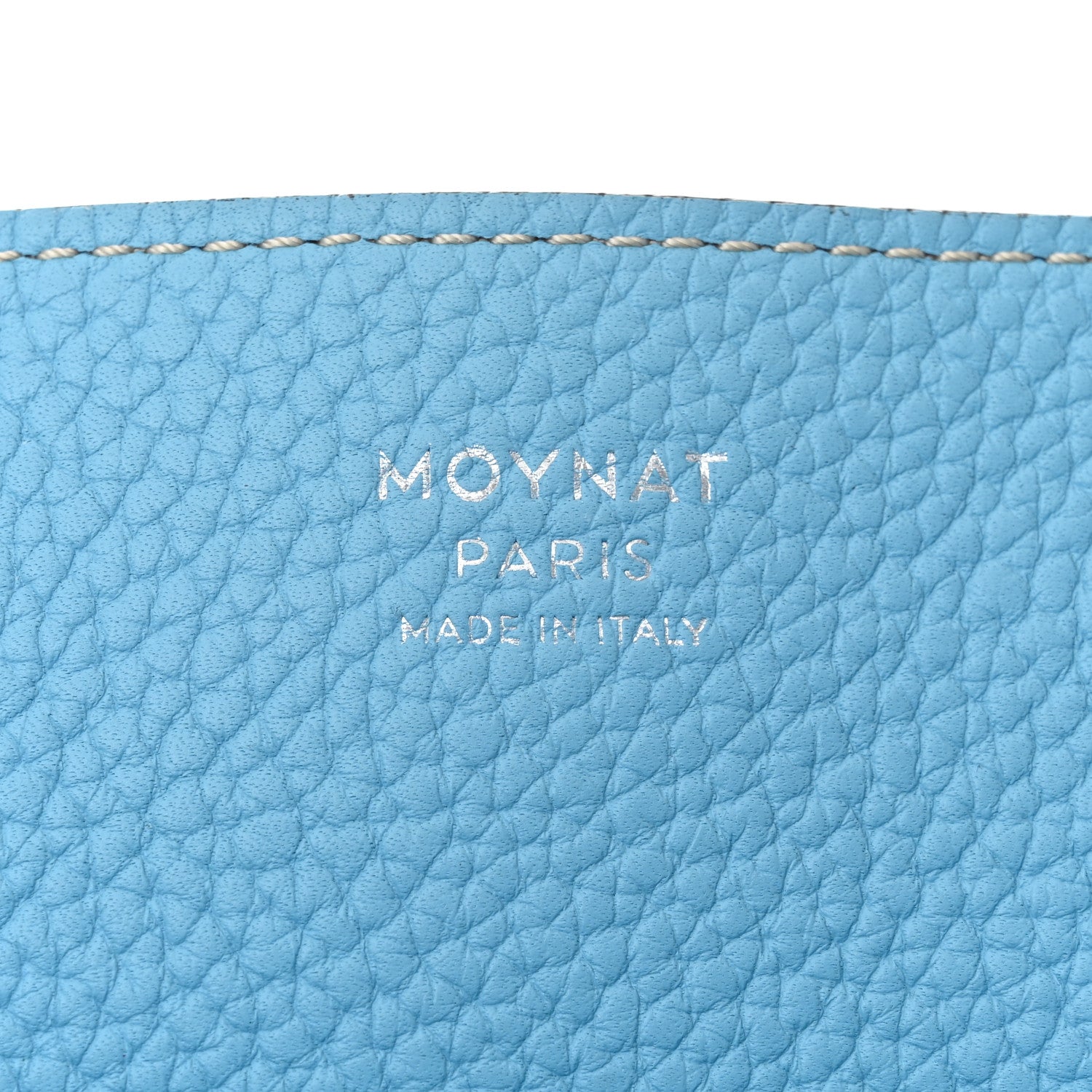 Moynat Taurillon Gex Calfskin Duo Vertical Reversible Tote Cannelle Azur 10 of 17