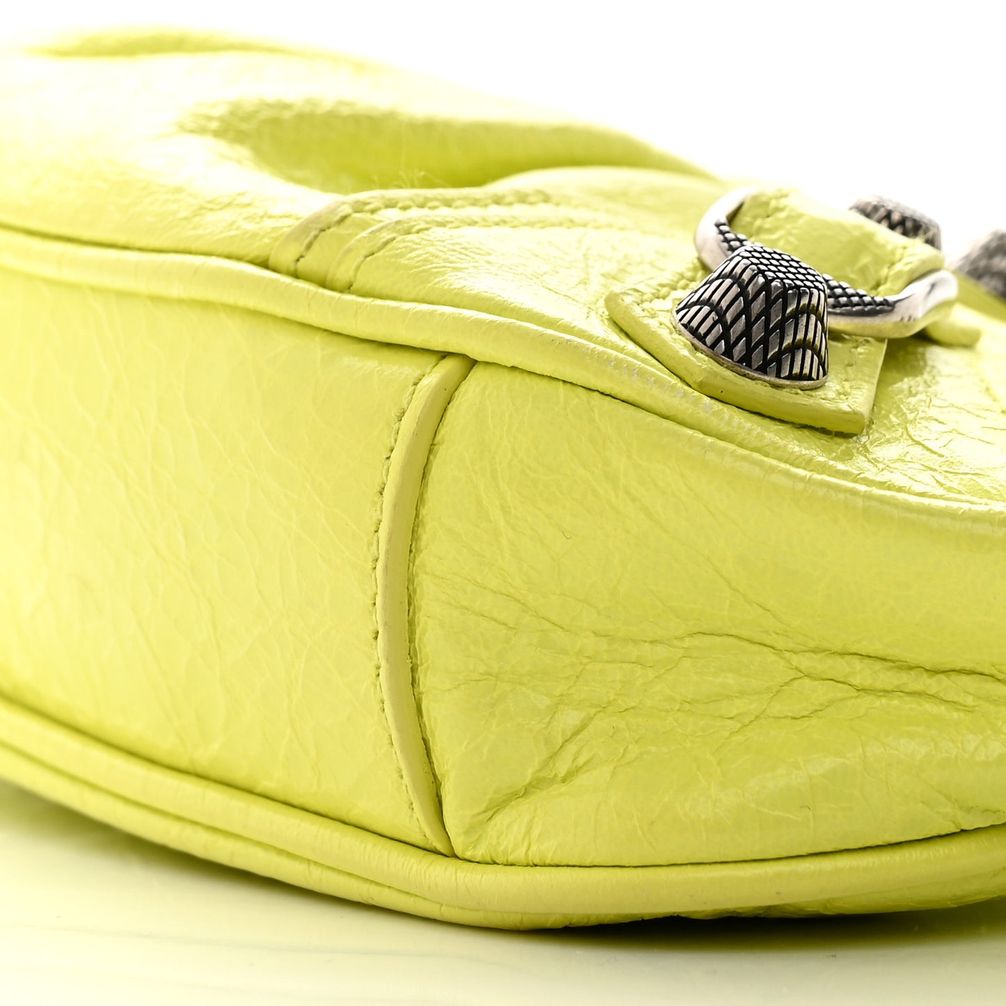 Agneau Arena Le Cagole Mini Purse With Chain Lime