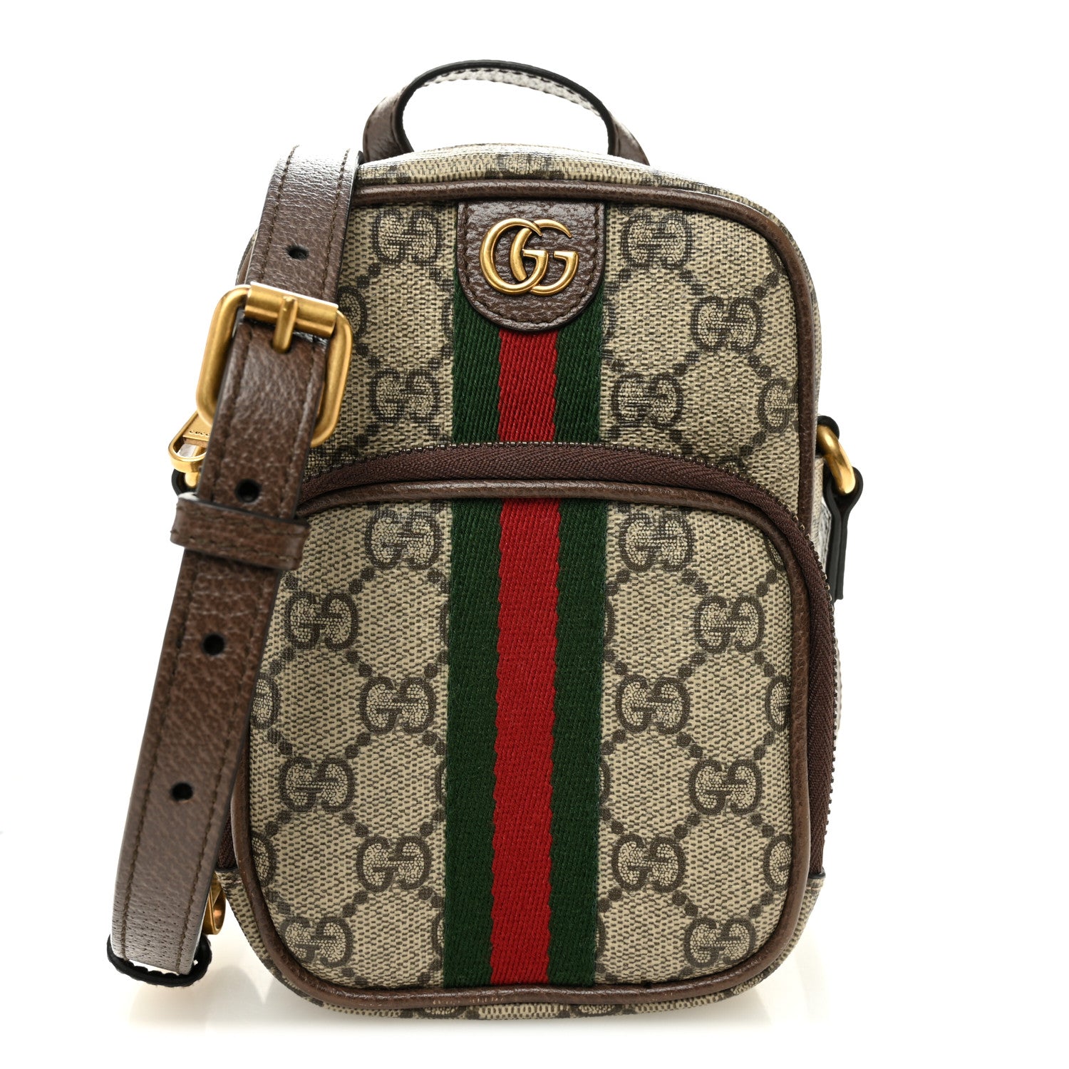 supreme×Gucci monogram柄　ポーチ Gucci GG Supreme Monogram Textured Dollar Calfskin Web Ophidia