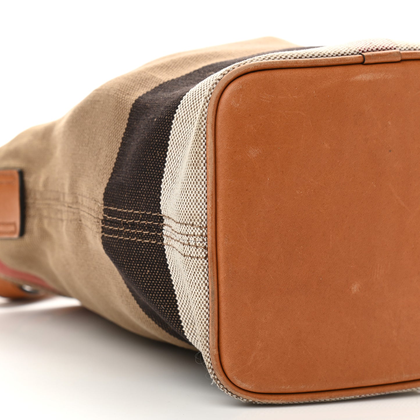 Canvas Mega Check Mini Ashby Tassel Crossbody Saddle Brown