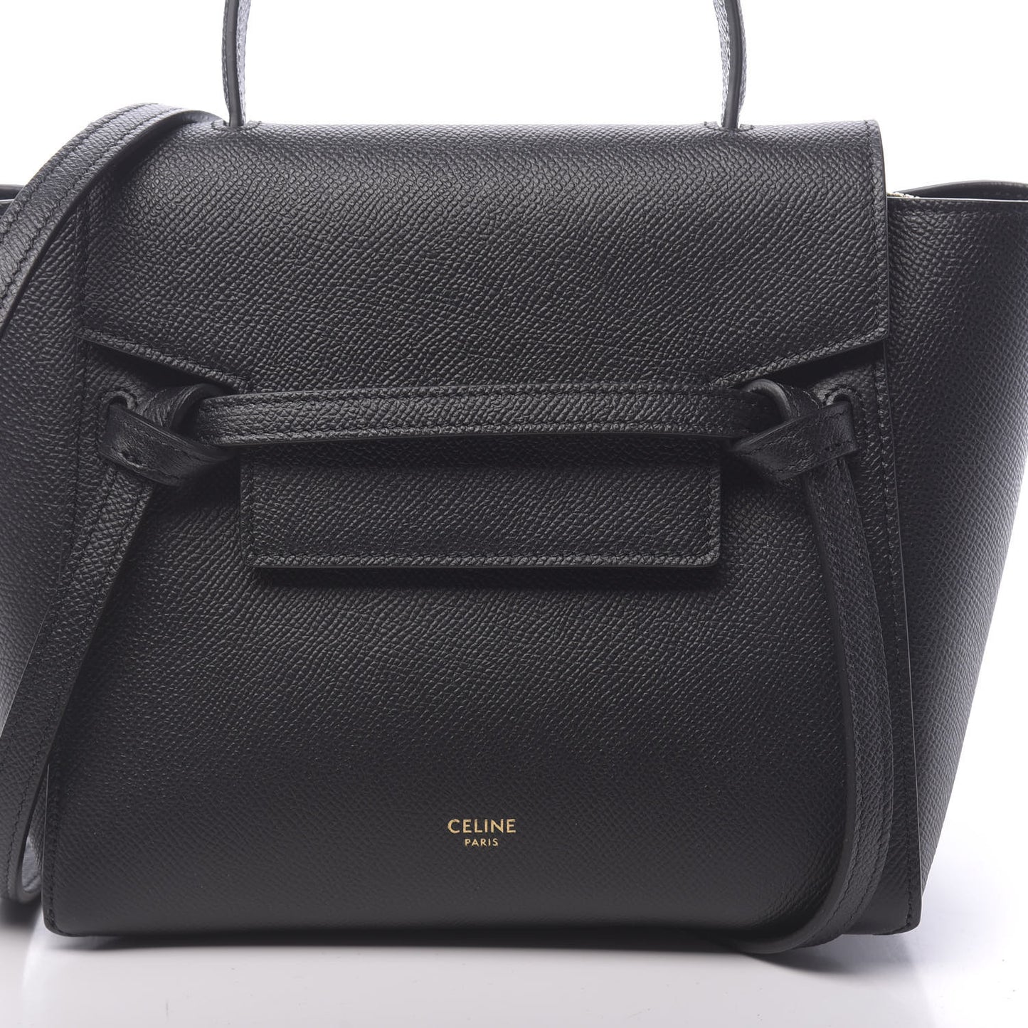 Grained Calfskin Nano Belt Bag Black
