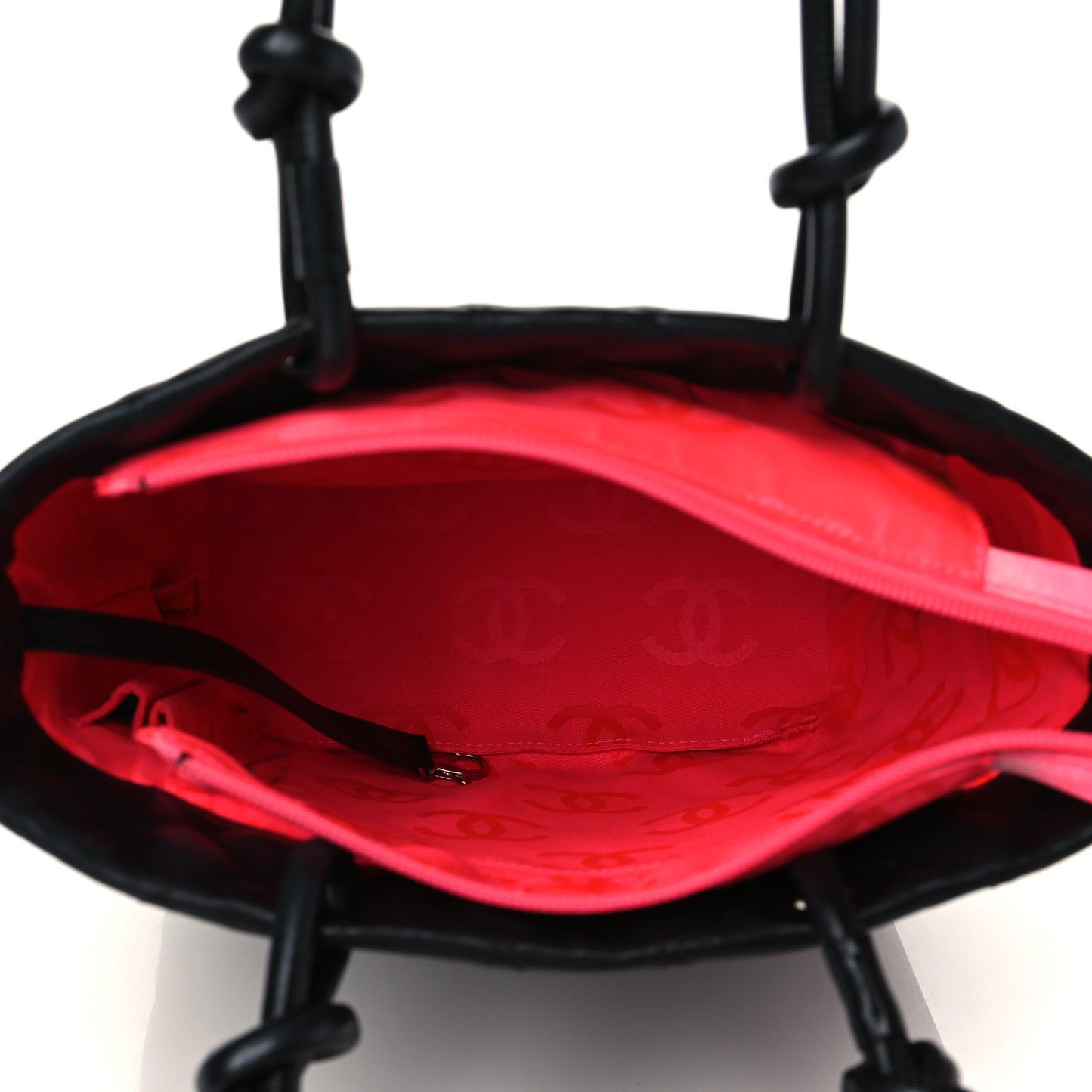 Calfskin Quilted Medium Cambon Tote Black