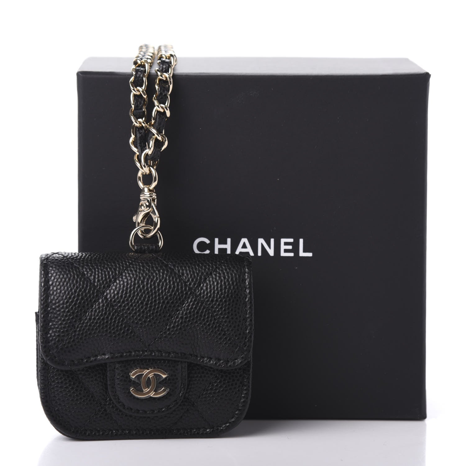 Chanel Caviar Quilted Airpods Pro Case Black 9 of 9