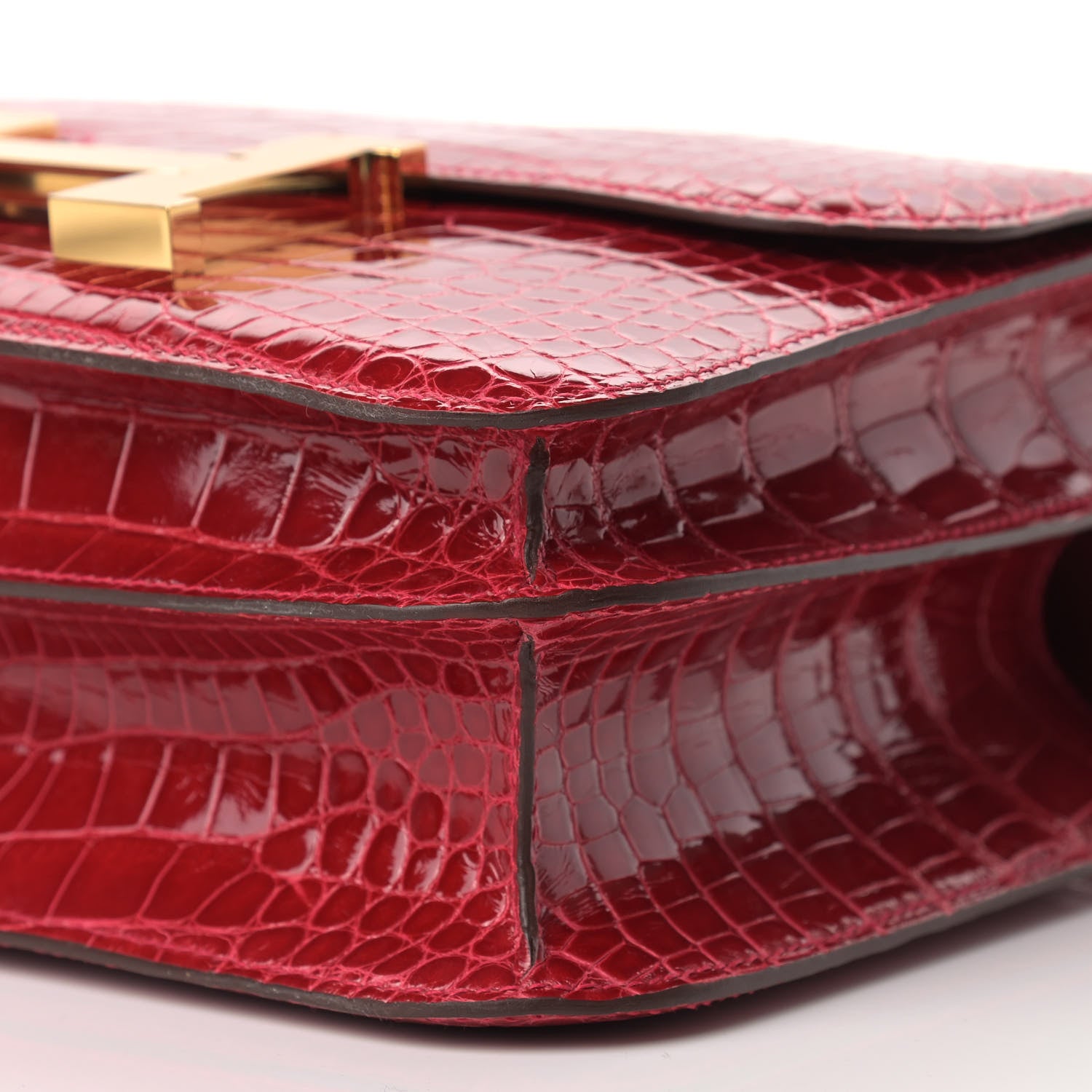 Hermes Shiny Alligator Constance 24 Braise 9 of 10