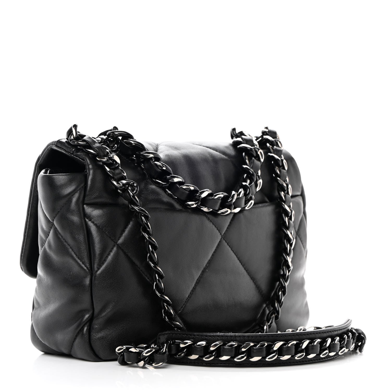 Chanel Lambskin Quilted Medium Chanel 19 Flap So Black 3 of 15
