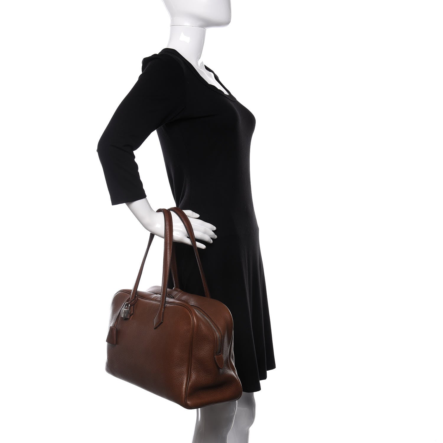 Hermes Taurillon Clemence Victoria II 35 Havane 2 of 15